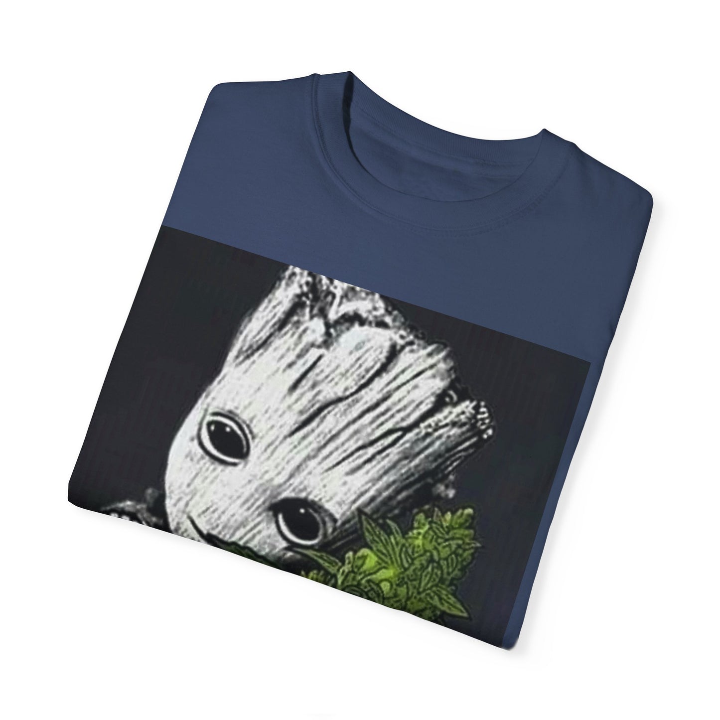 Garment-Dyed T-Shirt - Cute Groot with Plants Graphic
