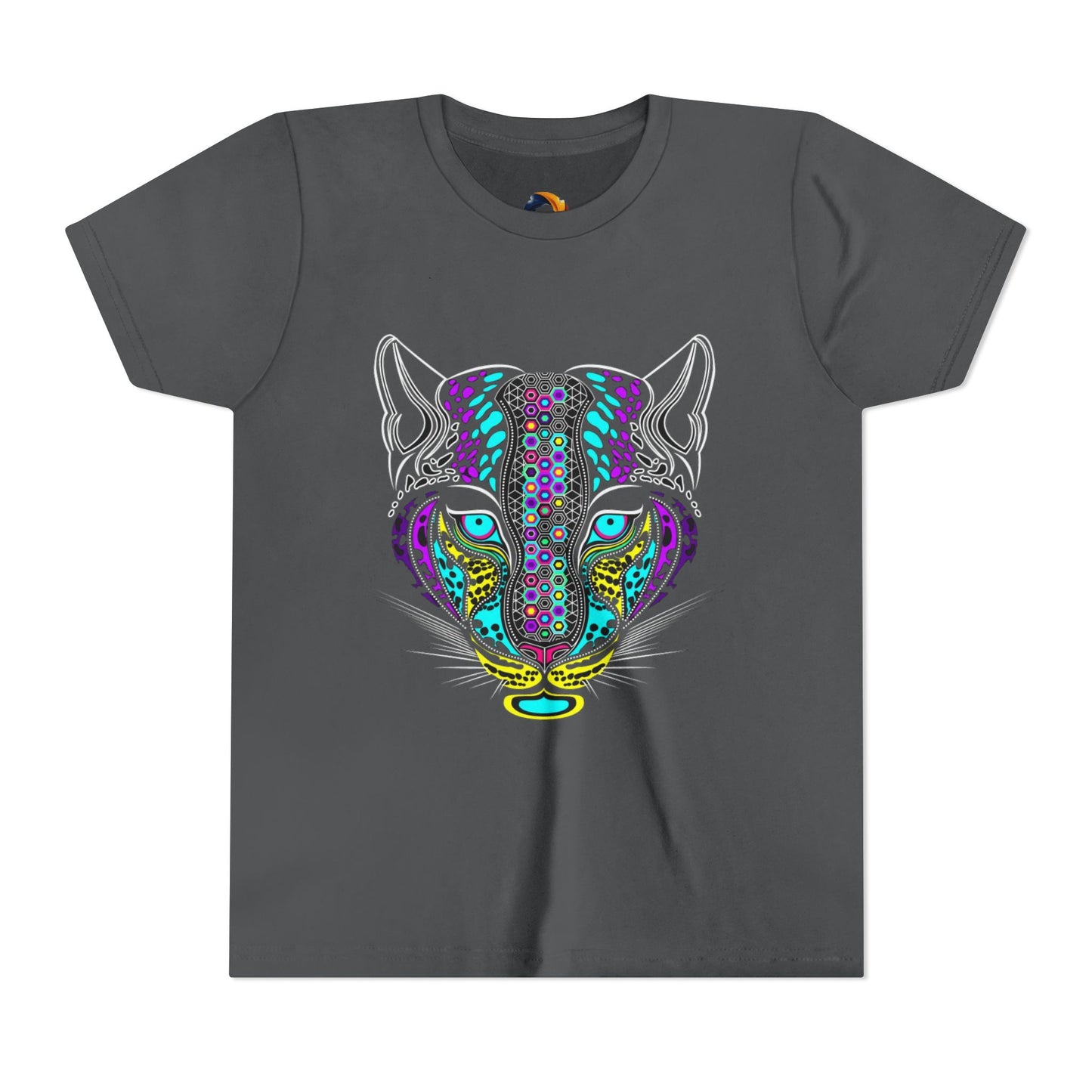 Colorful Tiger Youth Tee, Trendy Kids Shirt, Animal Lover Gift, Fun Birthday Apparel, Unique Graphic Tee