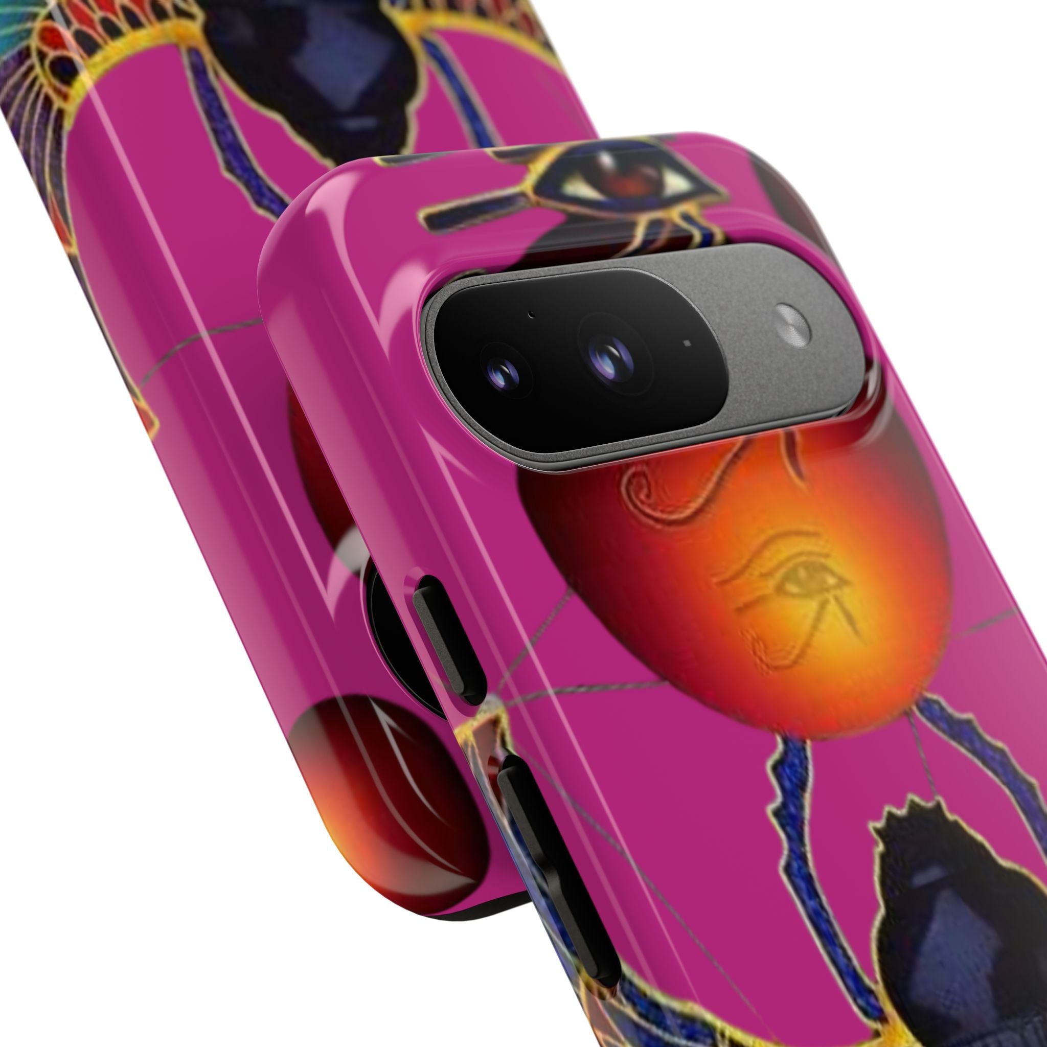 Vibrant Phone Case with Egyptian Inspired Design, Durable Phone Cover, Unique Gift for Her, Artful Accessory for Everyday Use