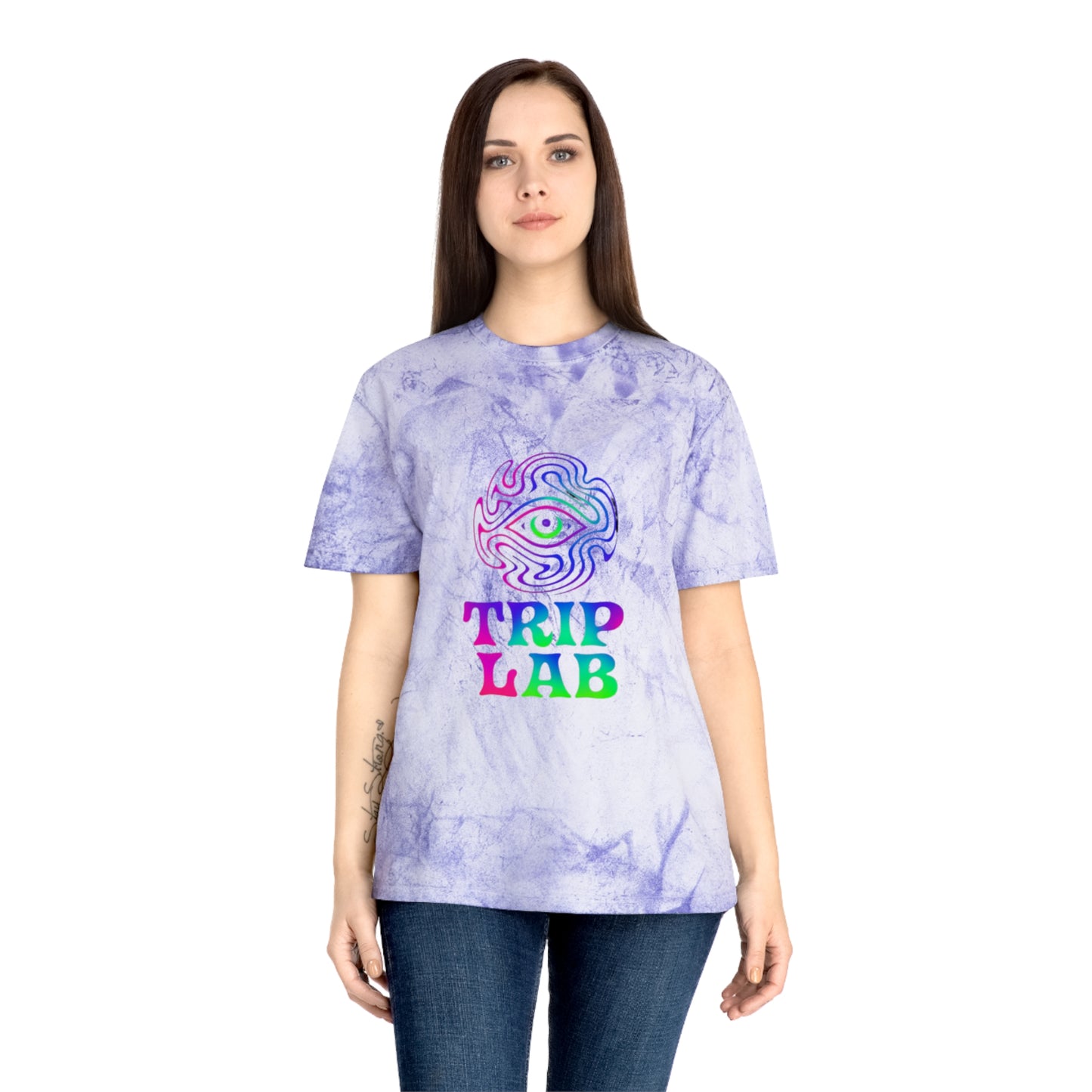 Colorful Psychedelic T-Shirt👍 with Trip Lab Design, Unisex Tee, Festival Attire, Statement Shirt, Casual Wear, Gift for Friends