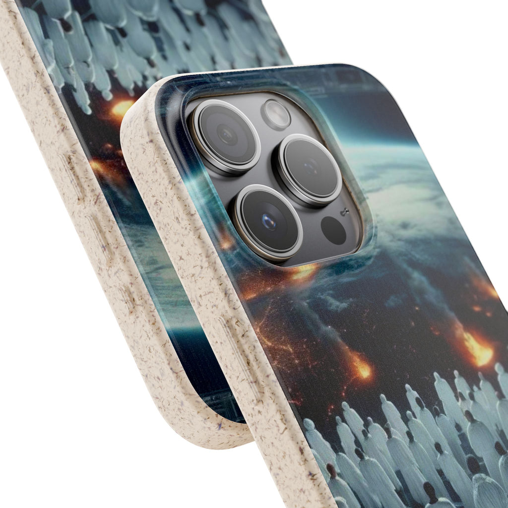 Galactic Gathering Biodegradable Phone Case - Eco-Friendly Cosmic Design
