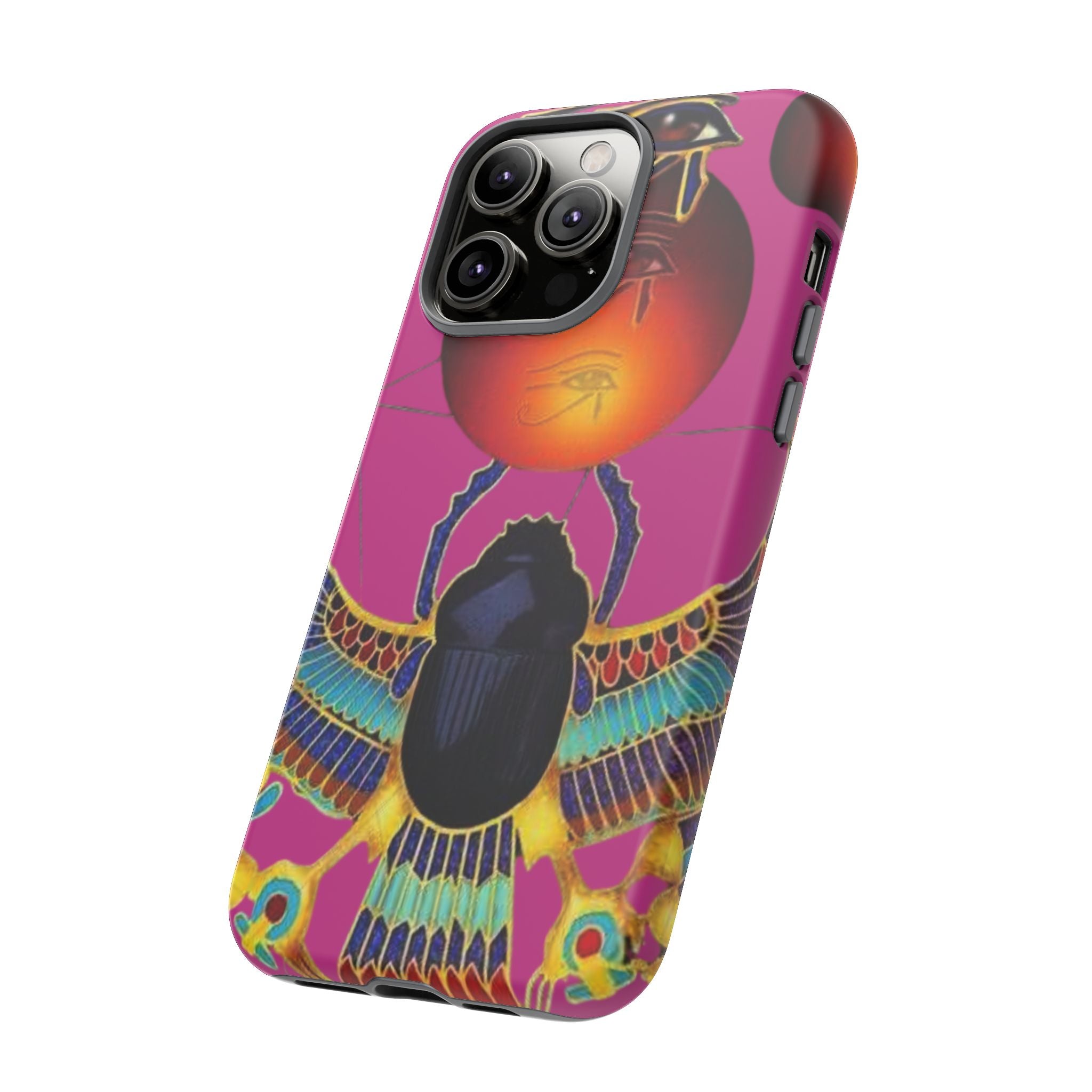 Vibrant Phone Case with Egyptian Inspired Design, Durable Phone Cover, Unique Gift for Her, Artful Accessory for Everyday Use