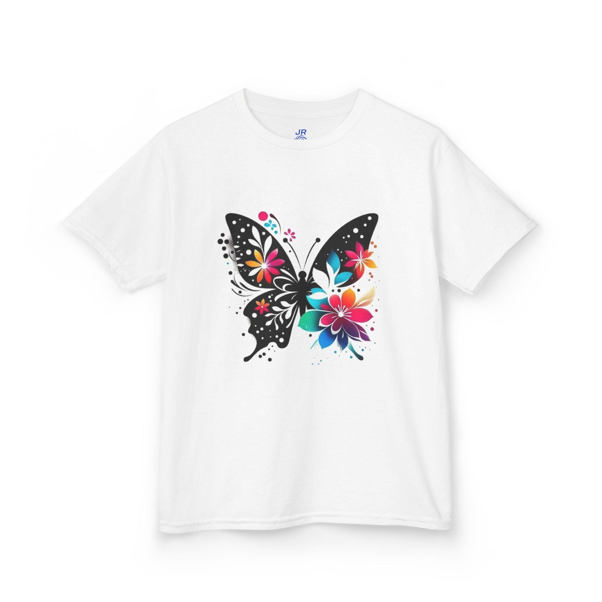 Colorful Butterfly Kids T-Shirt, Fun Summer Tee, Gift for Kids, Cute Butterfly Design, Toddler Summer Apparel, Artful Kids Wear
