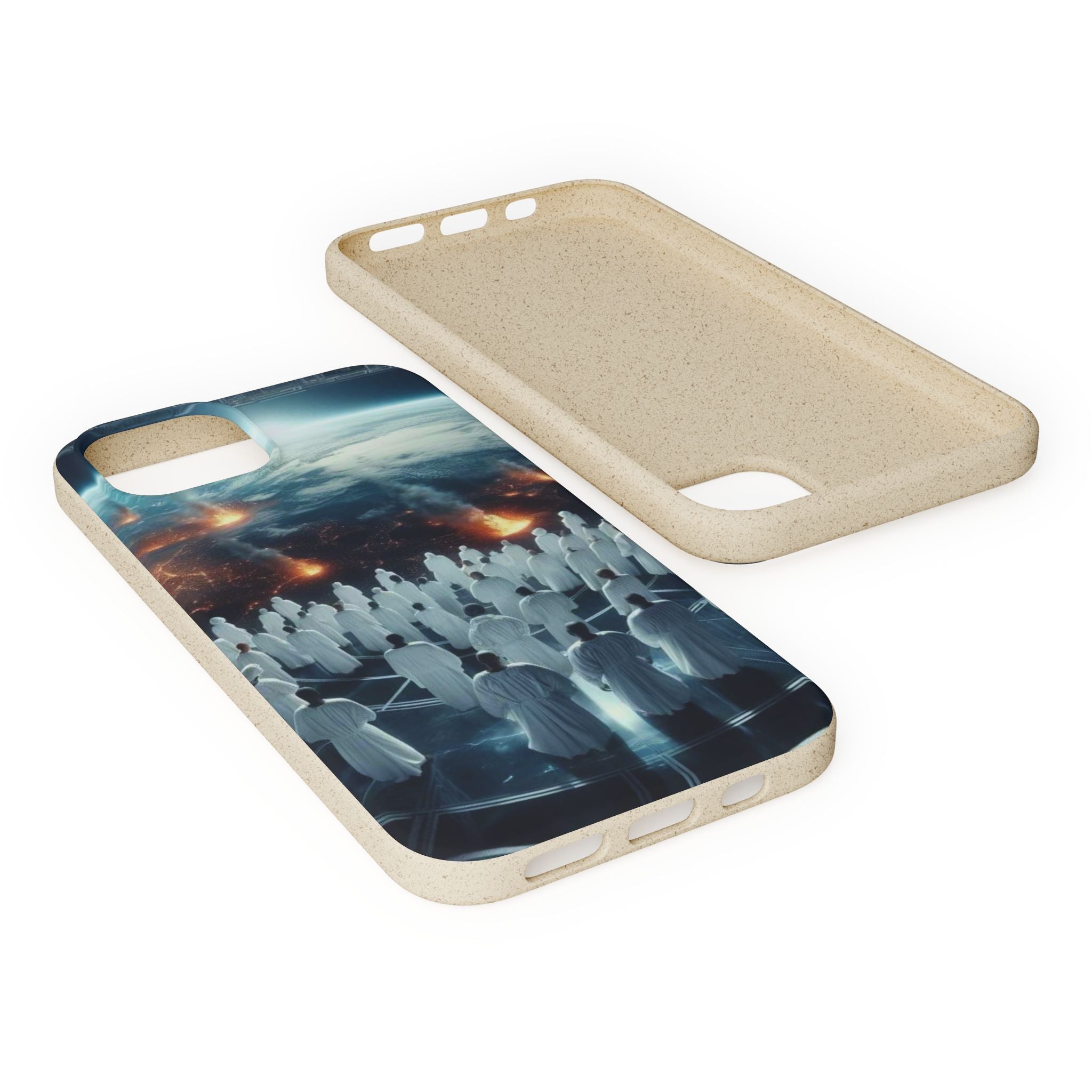 Galactic Gathering Biodegradable Phone Case - Eco-Friendly Cosmic Design