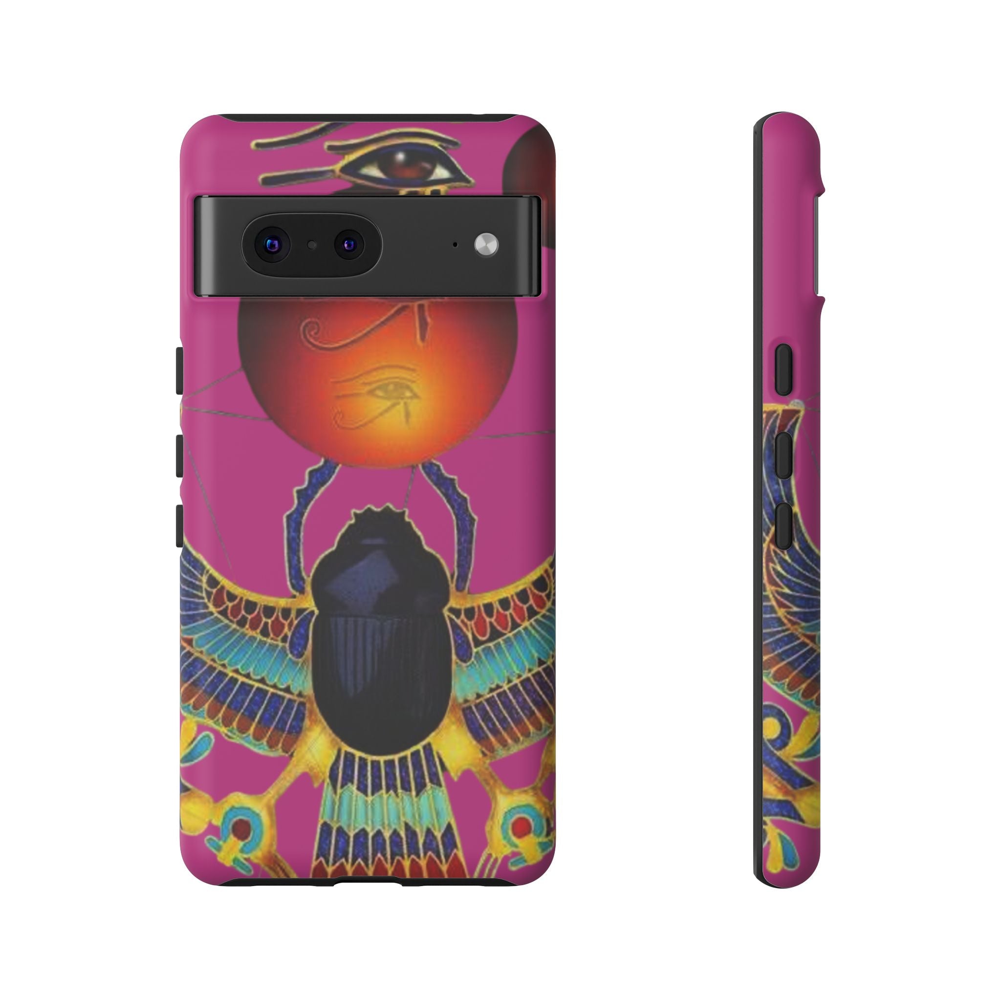 Vibrant Phone Case with Egyptian Inspired Design, Durable Phone Cover, Unique Gift for Her, Artful Accessory for Everyday Use