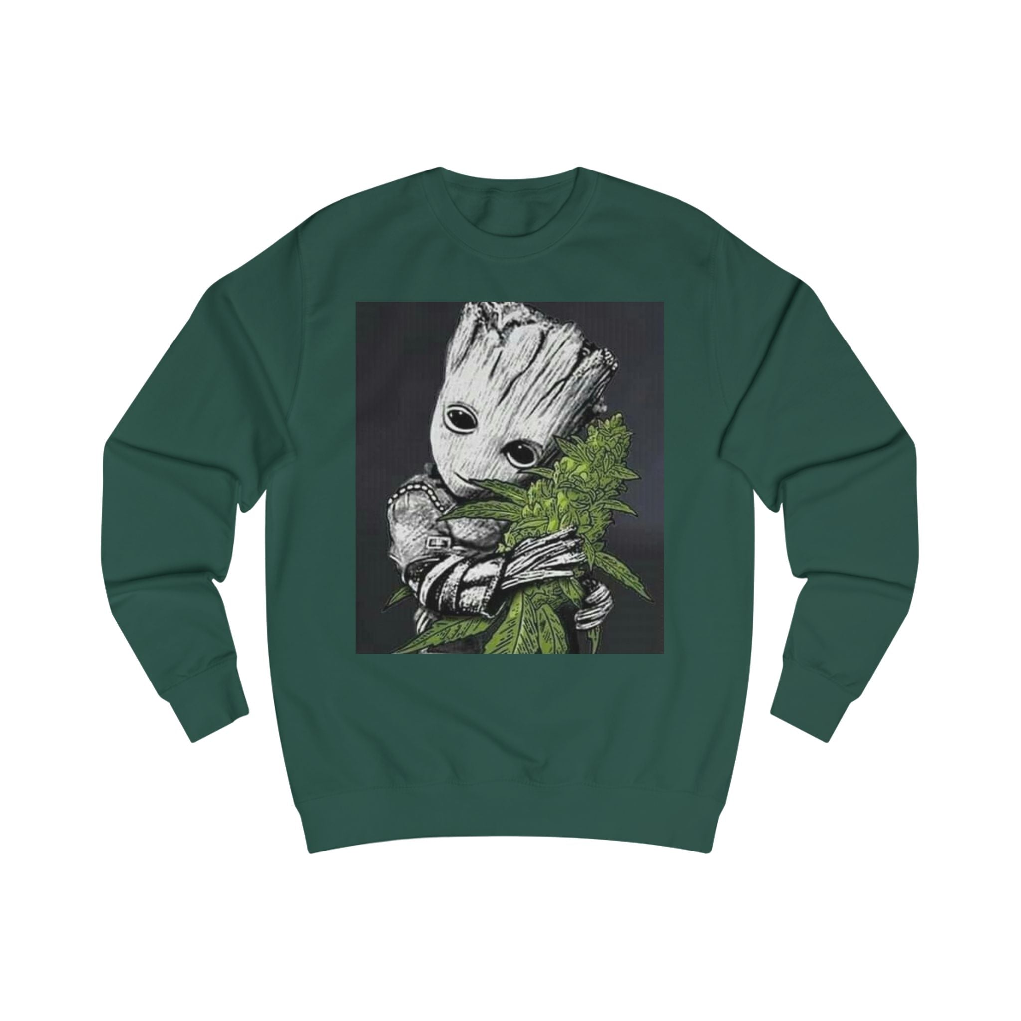 Cute Groot Cannabis Unisex Sweatshirt - Cozy & Stylish Gift for Plant Lovers