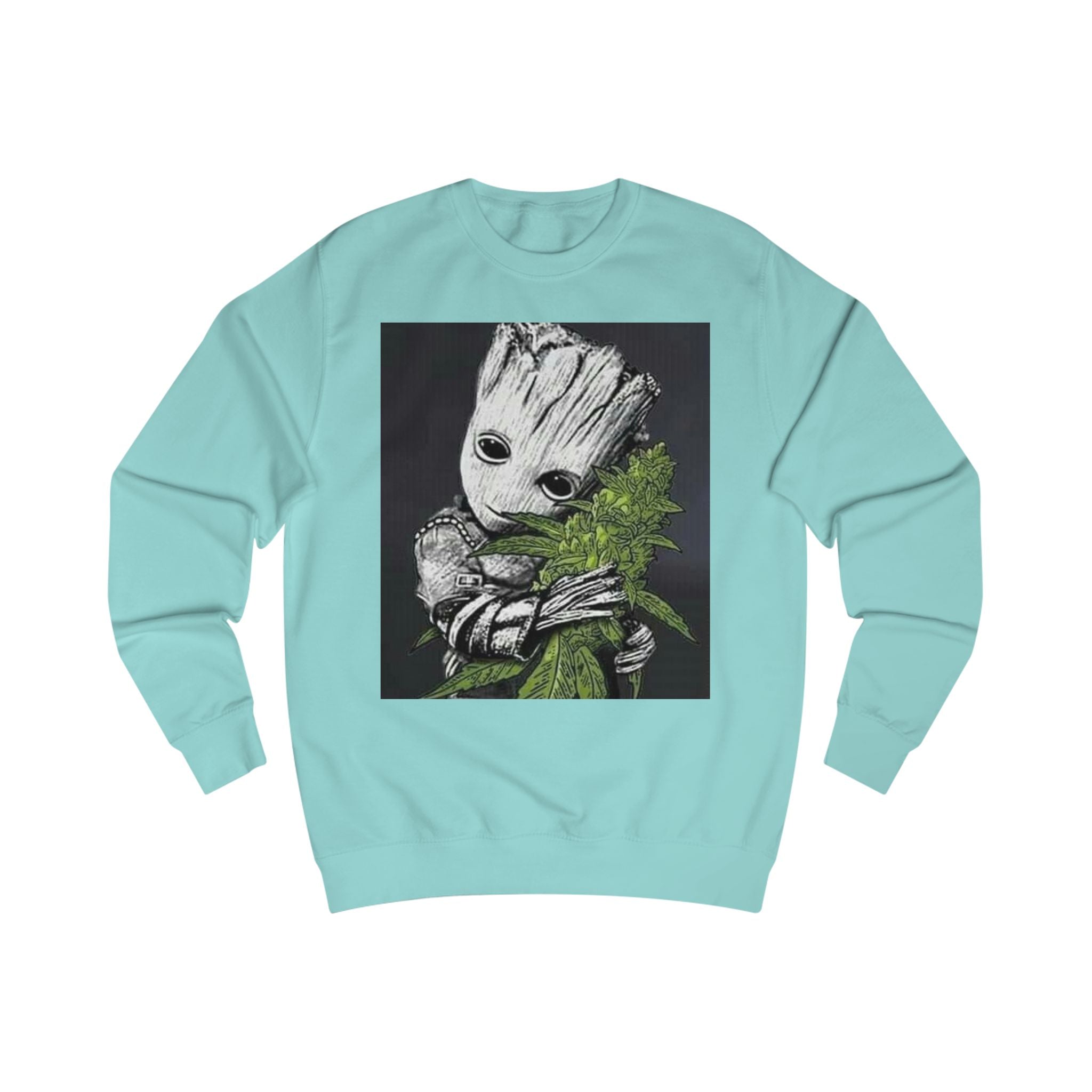 Cute Groot Cannabis Unisex Sweatshirt - Cozy & Stylish Gift for Plant Lovers