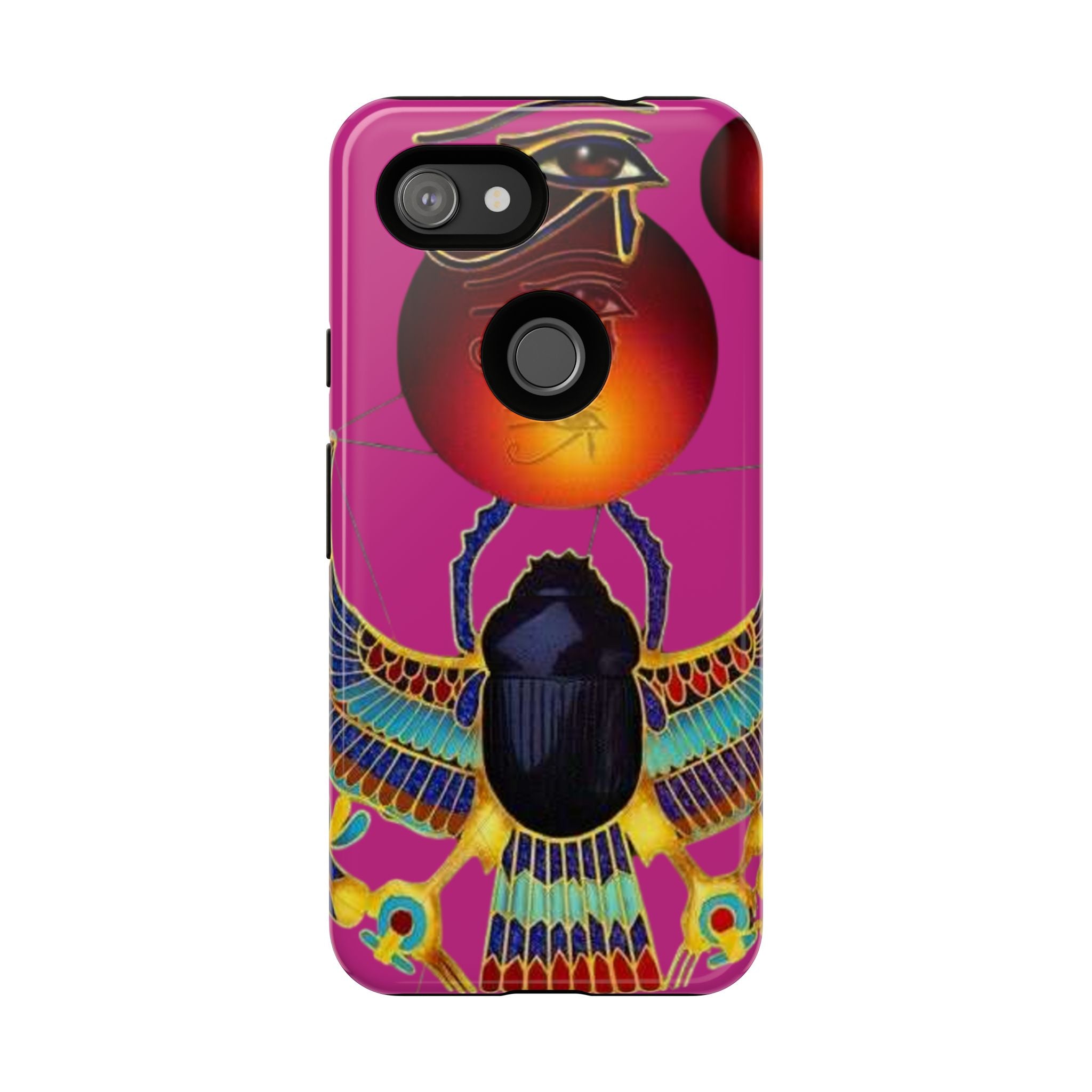 Vibrant Phone Case with Egyptian Inspired Design, Durable Phone Cover, Unique Gift for Her, Artful Accessory for Everyday Use