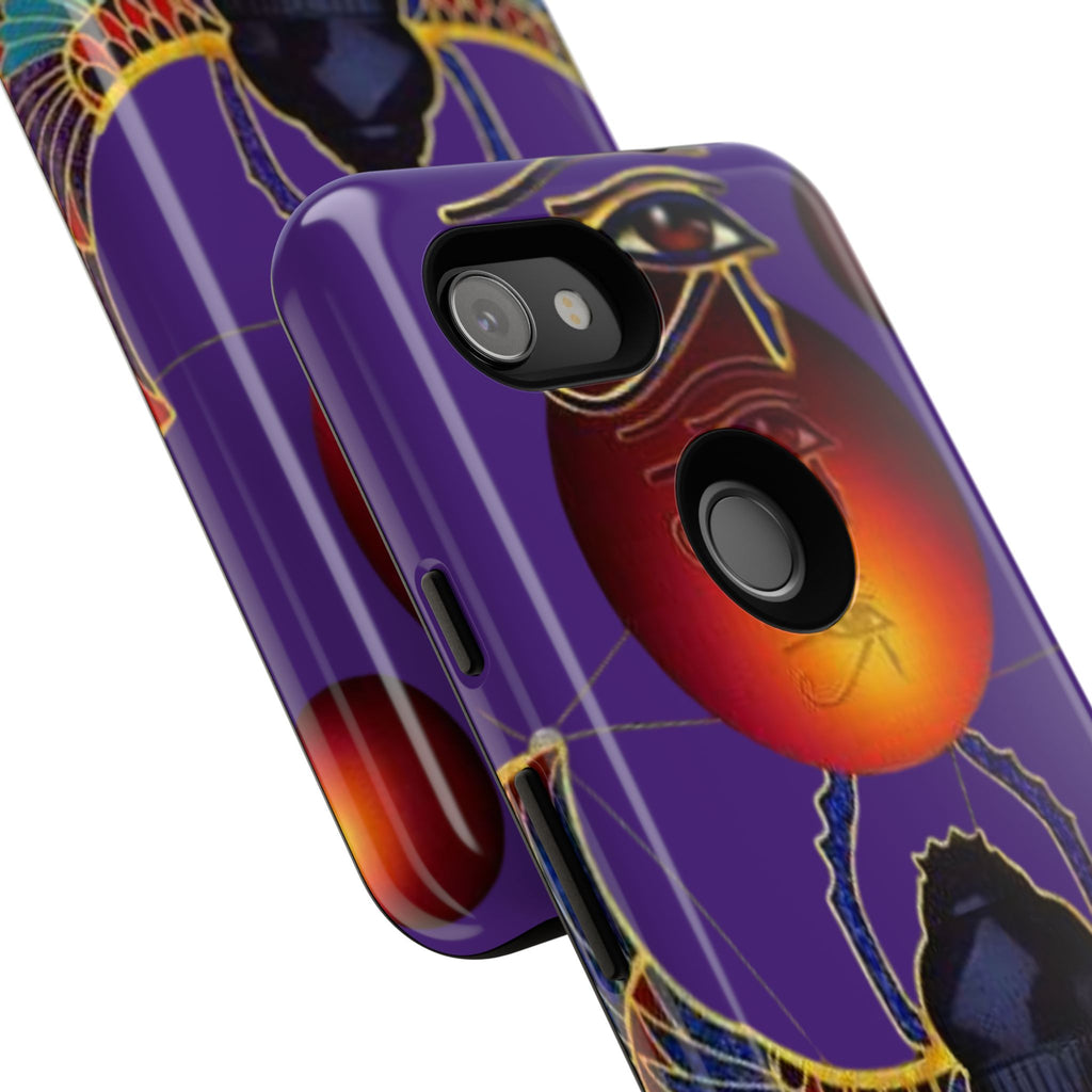 Colorful Phone Case with Egyptian-Inspired Design, Tough Cases for Gift, Phone Protection, Unique Accessories, Festival Style, Phone Cover
