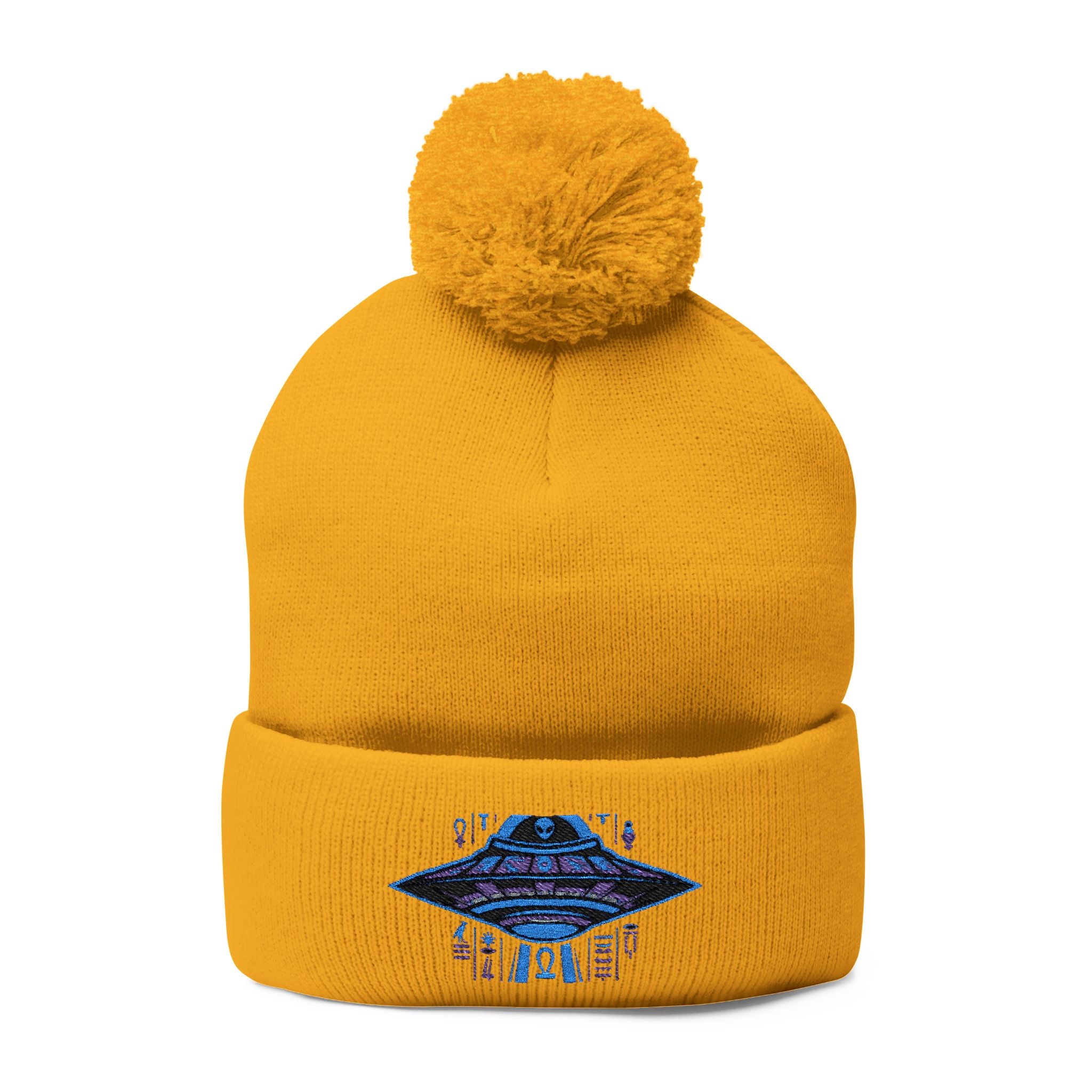 Pom-Pom Knit Cap (Embroidery)