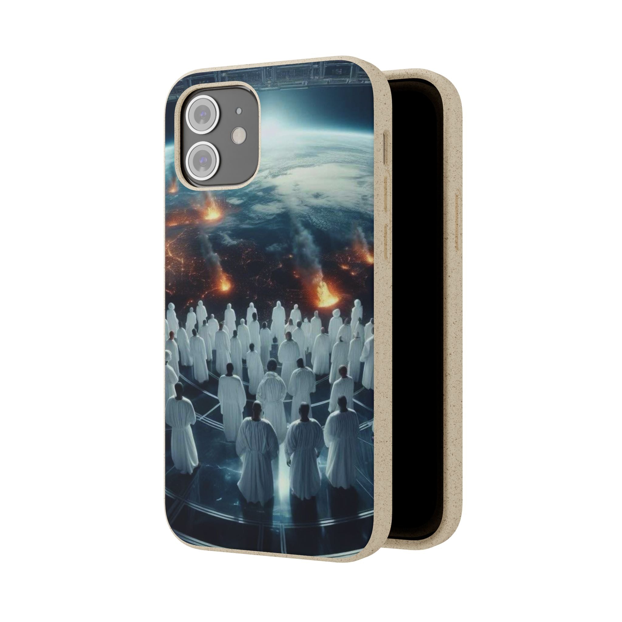 Galactic Gathering Biodegradable Phone Case - Eco-Friendly Cosmic Design