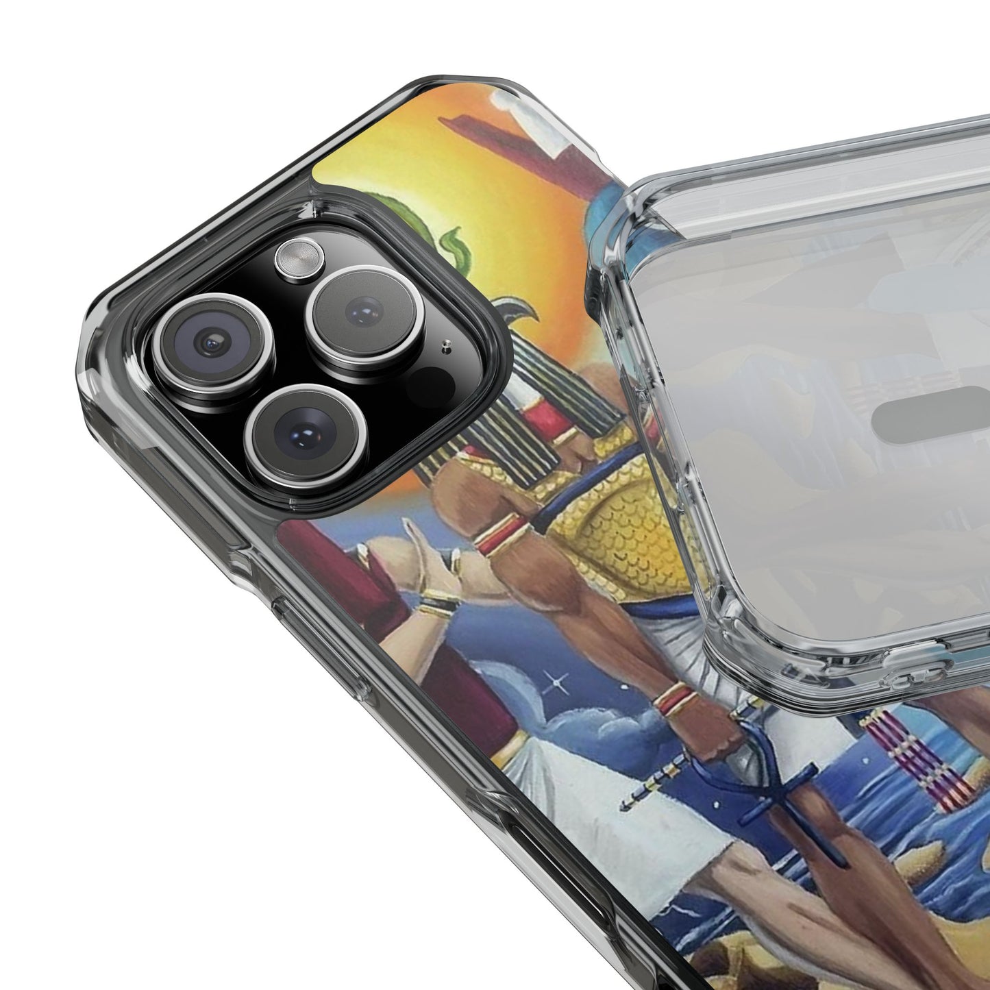 Egyptian Art Phone Case - Magnetic Clear Impact Case for Stylish Protection