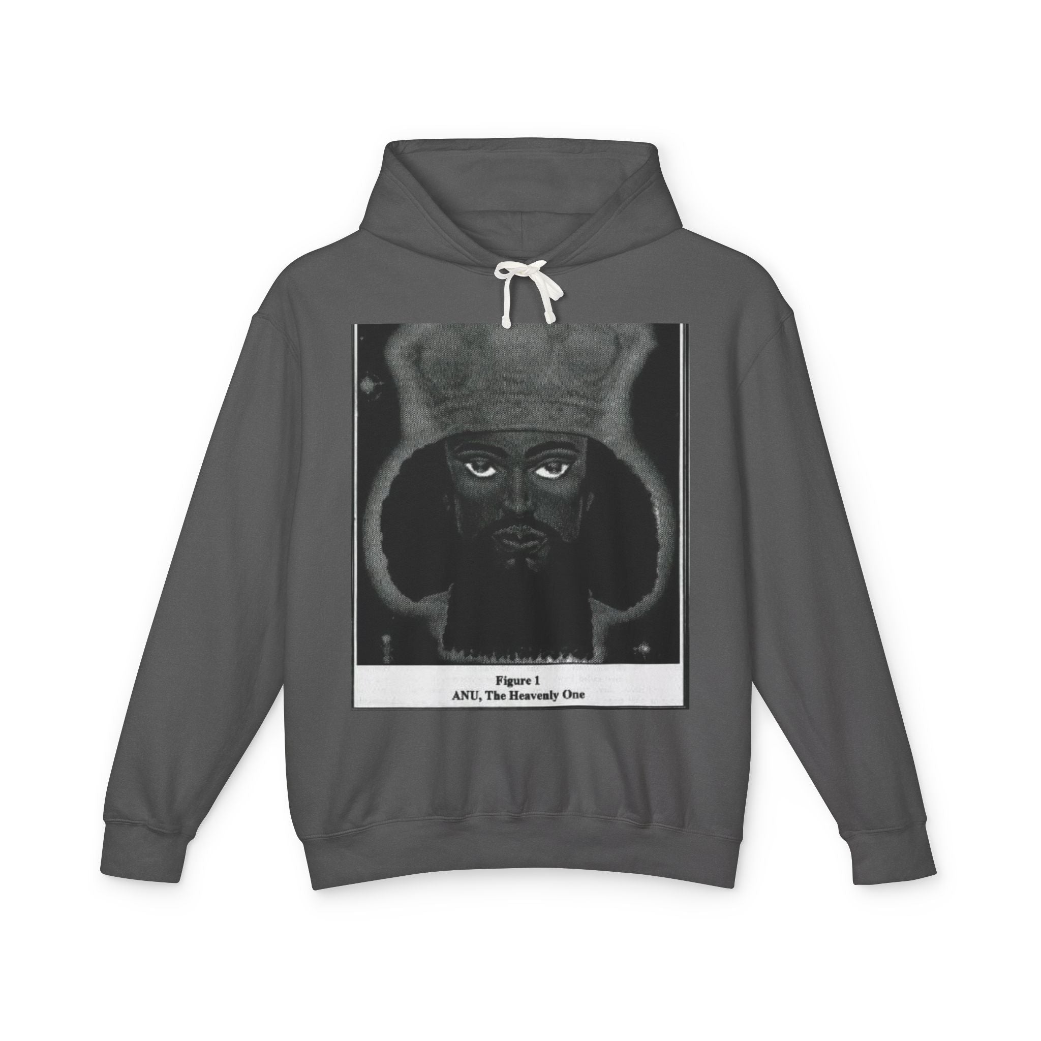 Artistic Unisex Lightweight Hooded Sweatshirt, Unique Graphic Hoodie, Anu The Heavenly One Design, Comfort Wear, Streetwear Style