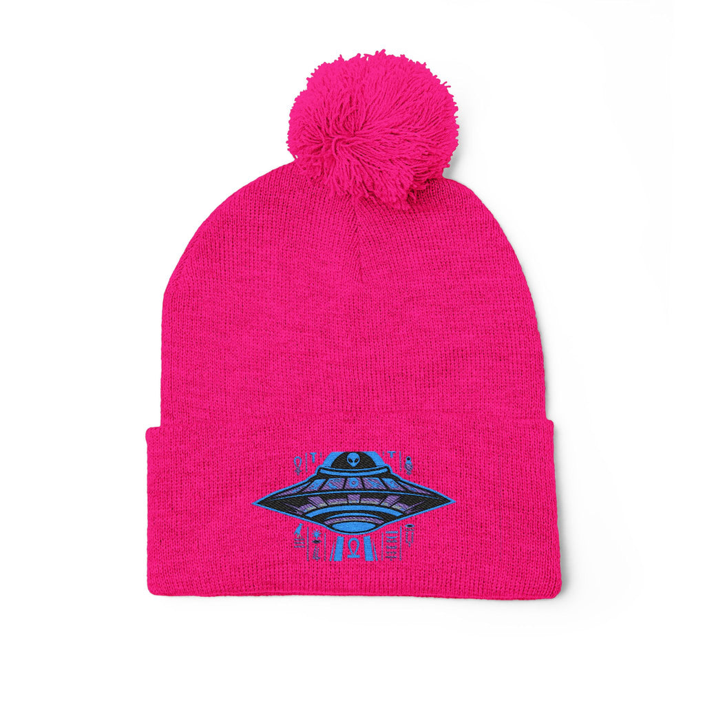 Pom-Pom Knit Cap (Embroidery)