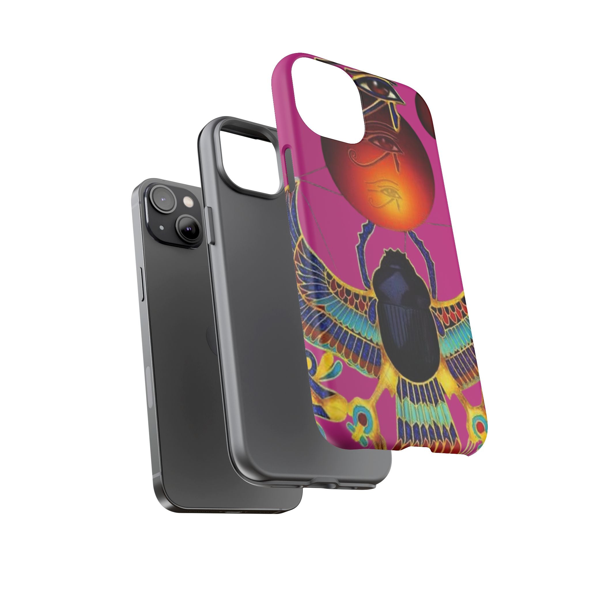 Vibrant Phone Case with Egyptian Inspired Design, Durable Phone Cover, Unique Gift for Her, Artful Accessory for Everyday Use