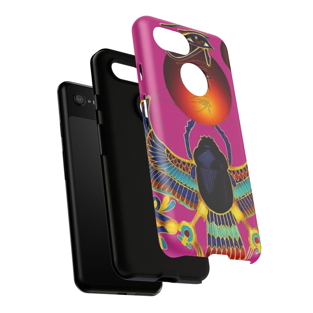 Vibrant Phone Case with Egyptian Inspired Design, Durable Phone Cover, Unique Gift for Her, Artful Accessory for Everyday Use