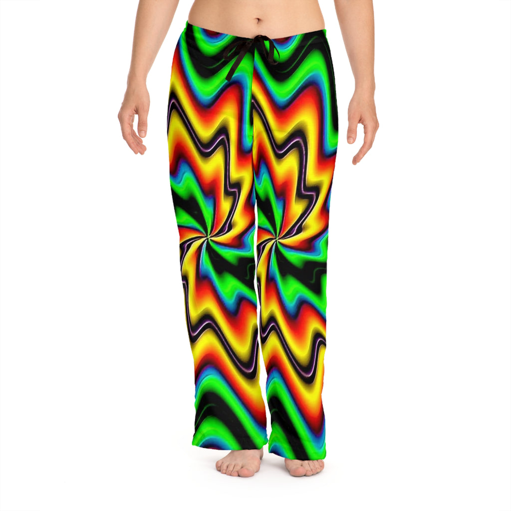 Psychedelic Women's Pajama Pants, Chill Vibes Loungewear, Unique Gift for Her, Colorful Sleep Pants, Festival Wear, Cozy & Stylish