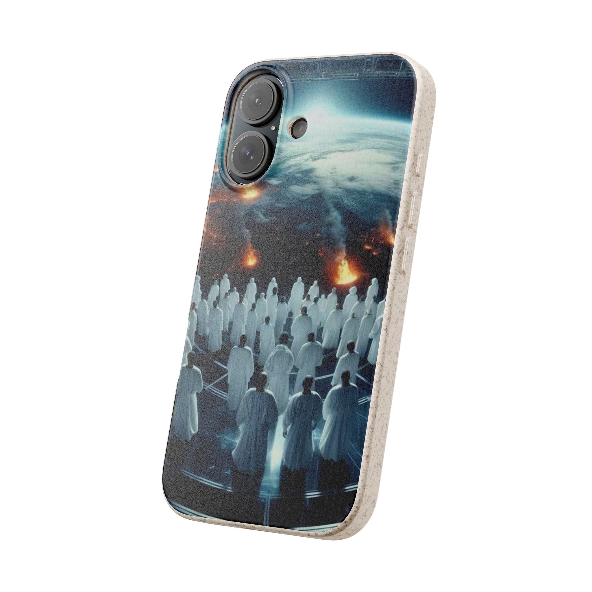 Galactic Gathering Biodegradable Phone Case - Eco-Friendly Cosmic Design