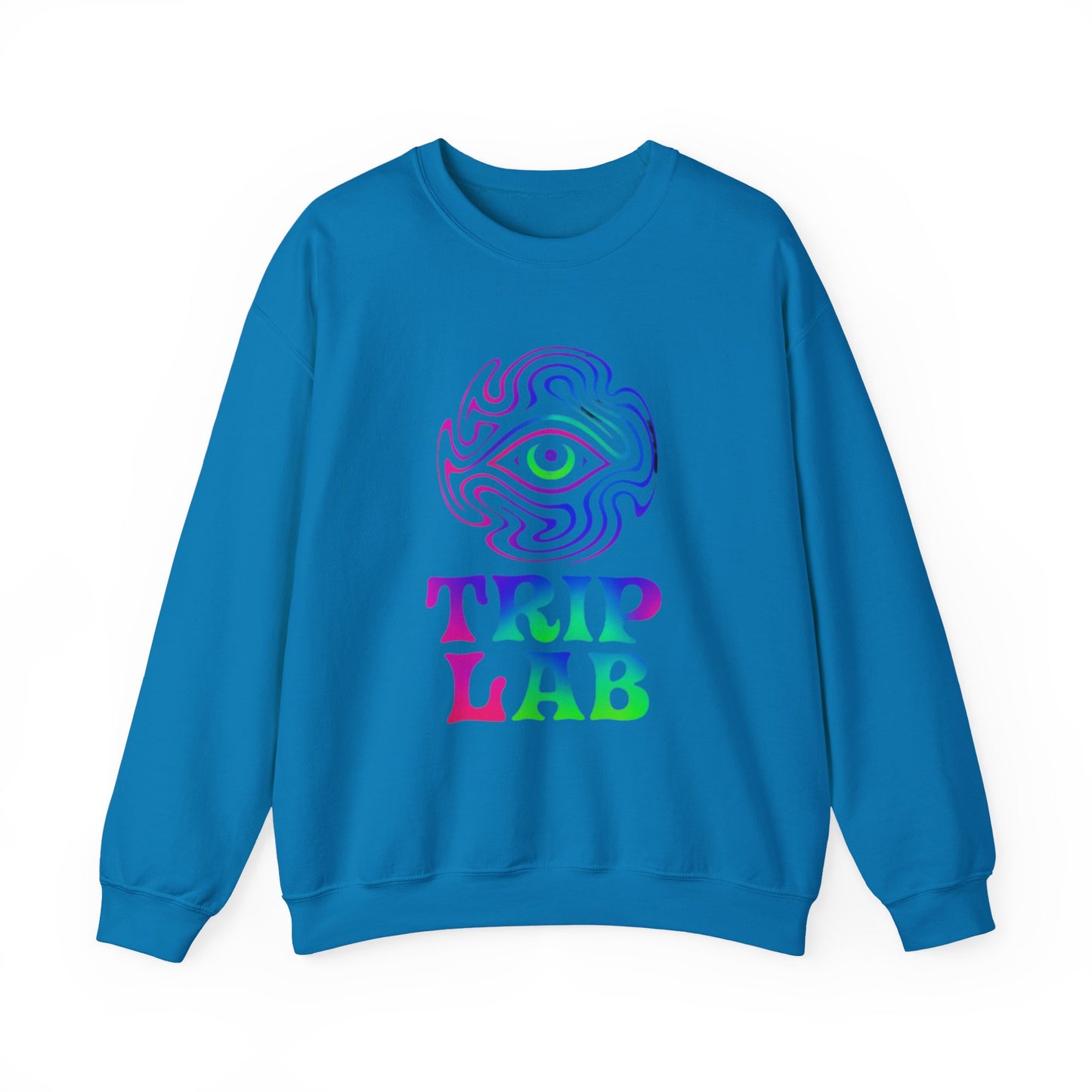Psychedelic Trip Lab Sweatshirt, Unisex Crewneck, Cozy Gift for Festival Lovers, Casual Wear, Street Style