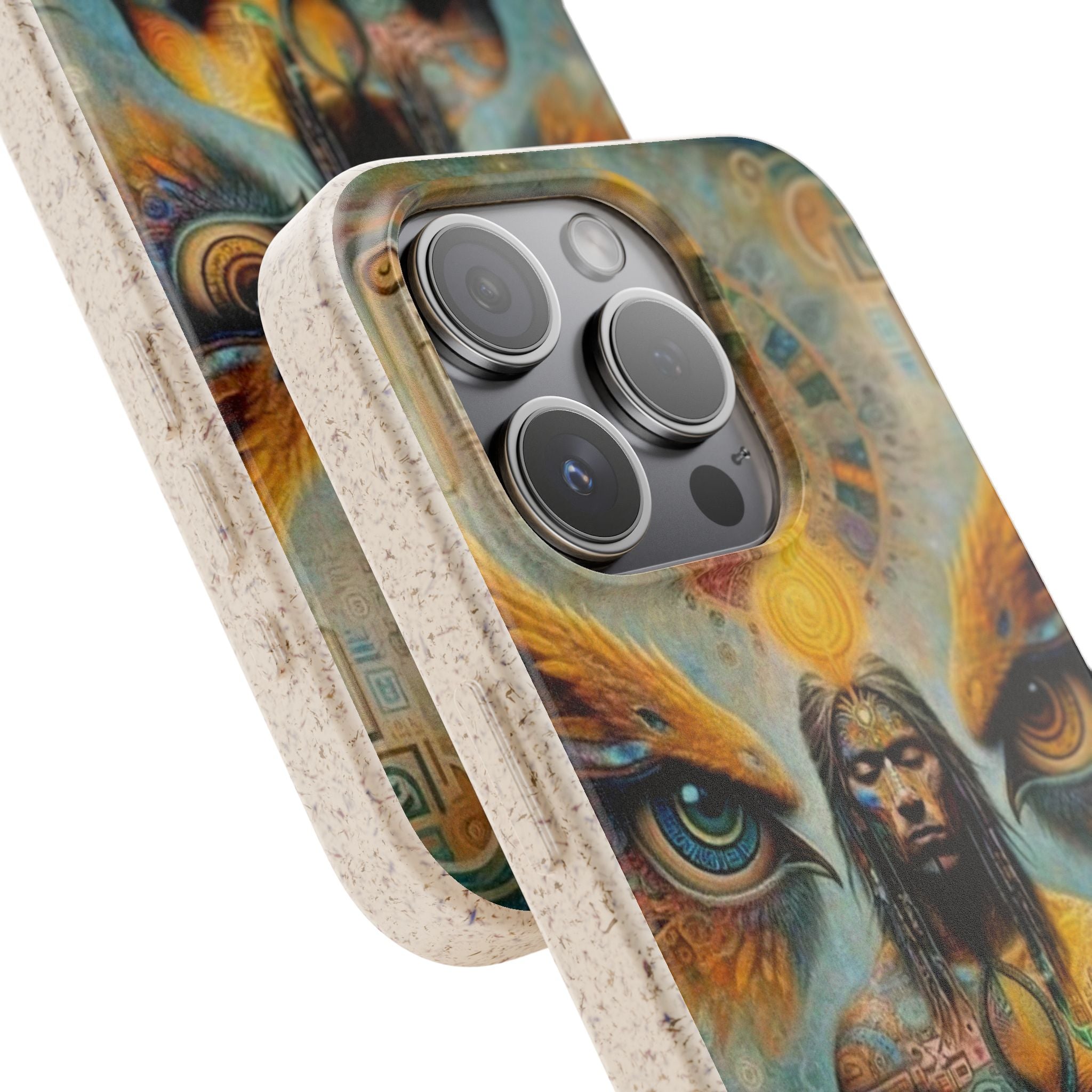 Eco-Friendly Biodegradable Phone Case with Spiritual Design