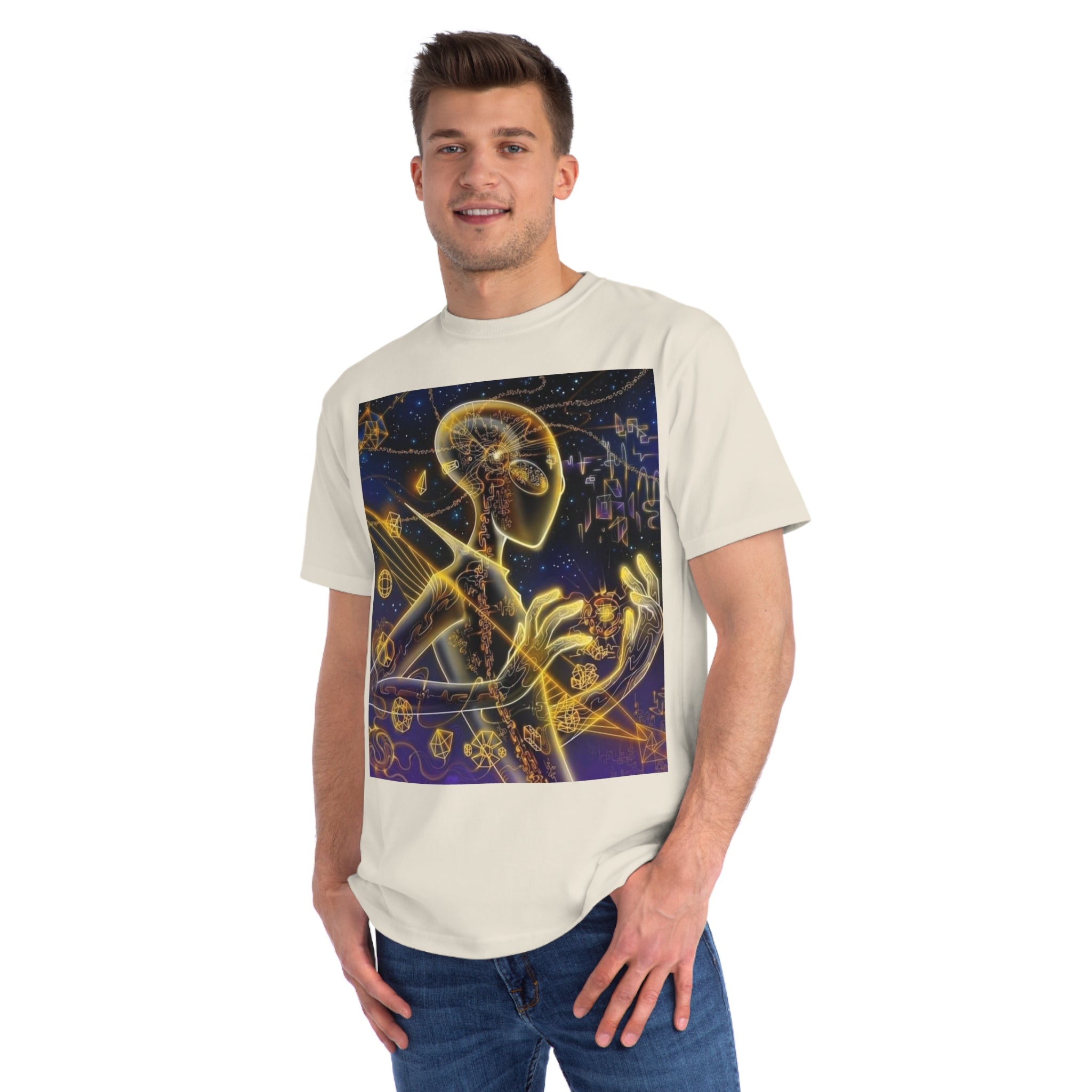 Cosmic Vibes T-Shirt - Alien👽🛸🔖 Design, Unisex Tee, Music Festival Shirt, Gifts for Space Lovers, Casual Wear, Unique Art T-Shirt