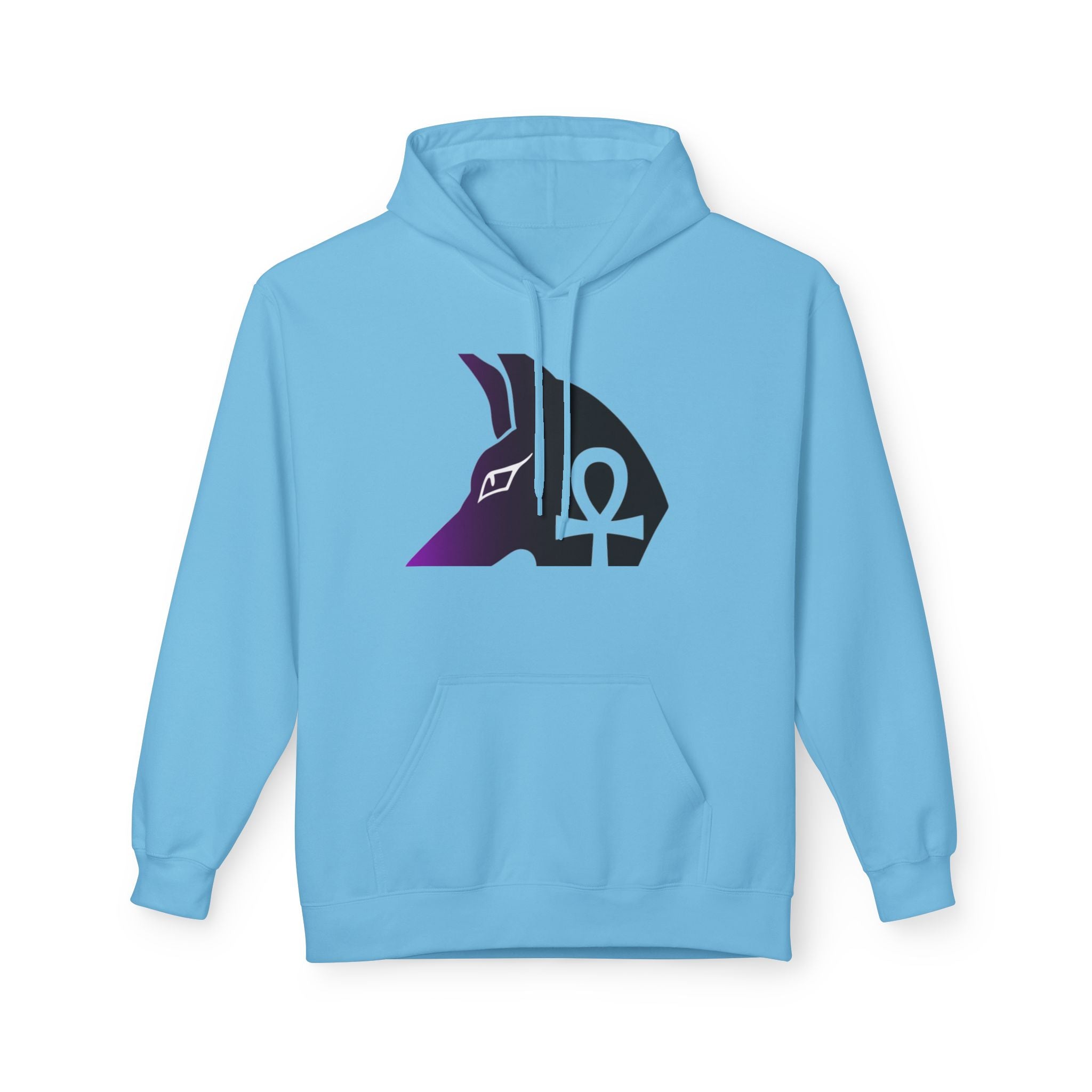 Ankh Symbol Fleece Hoodie | Unisex Cozy Wear for Spiritual Souls, Perfect Gift for Festivals, Meditation, and Everyday Comfort