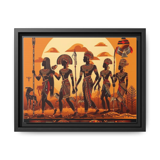African Heritage Framed Art Print, Vibrant Wall Decor, Cultural Home Decoration, Ethnic Art for Living Room, Gift for Art Lovers