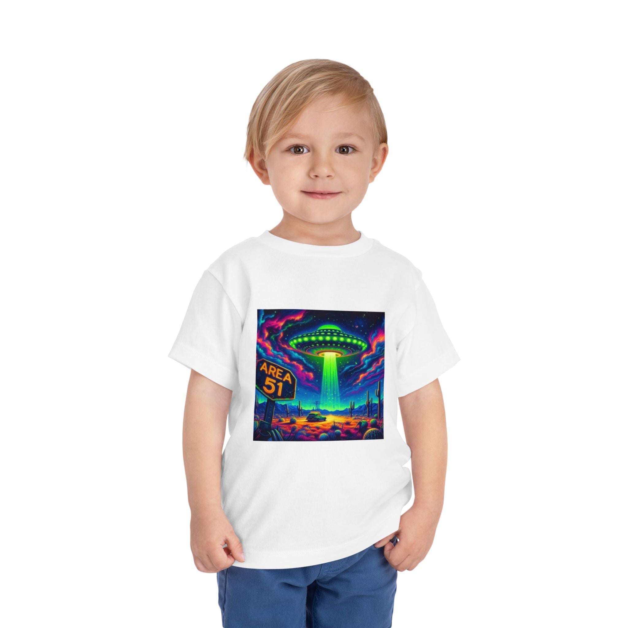 Alien Adventure Toddler Tee, Fun UFO Shirt, Area 51 Theme, Kids Graphic Tee, Outer Space Gift, Playful Summer Outfit