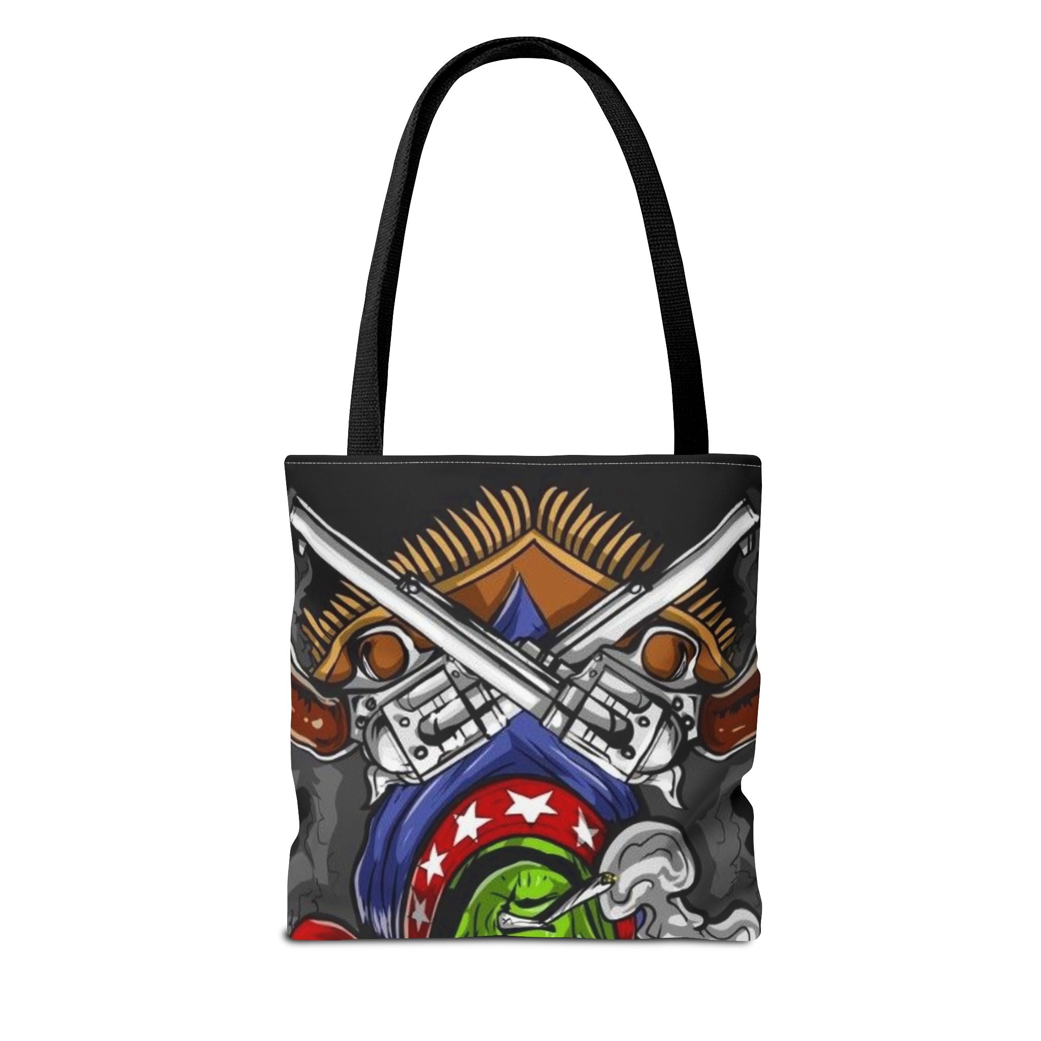 Alien Cowboy Tote Bag - Unique AOP Design for Cosmic Enthusiasts, Perfect for Festivals, Shopping, Beach Trips, and Gifts