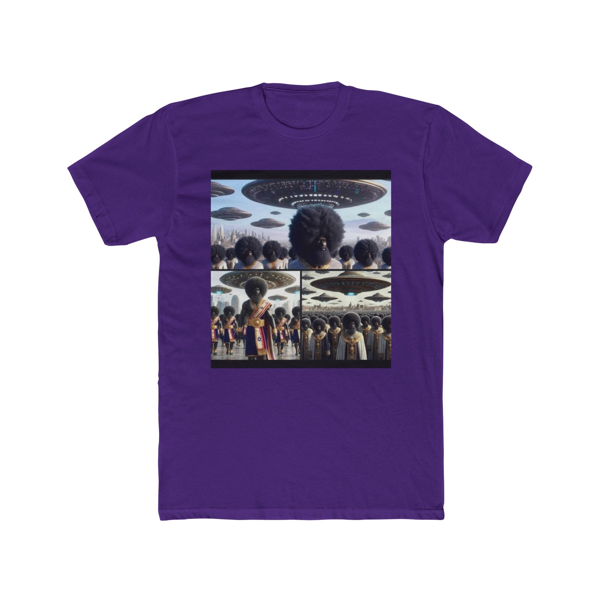 Alien Encounter Unisex Cotton Crew Tee | Sci-Fi Art T-Shirt, Unique Gift, Casual Style, Graphic Tee, Everyday Wear