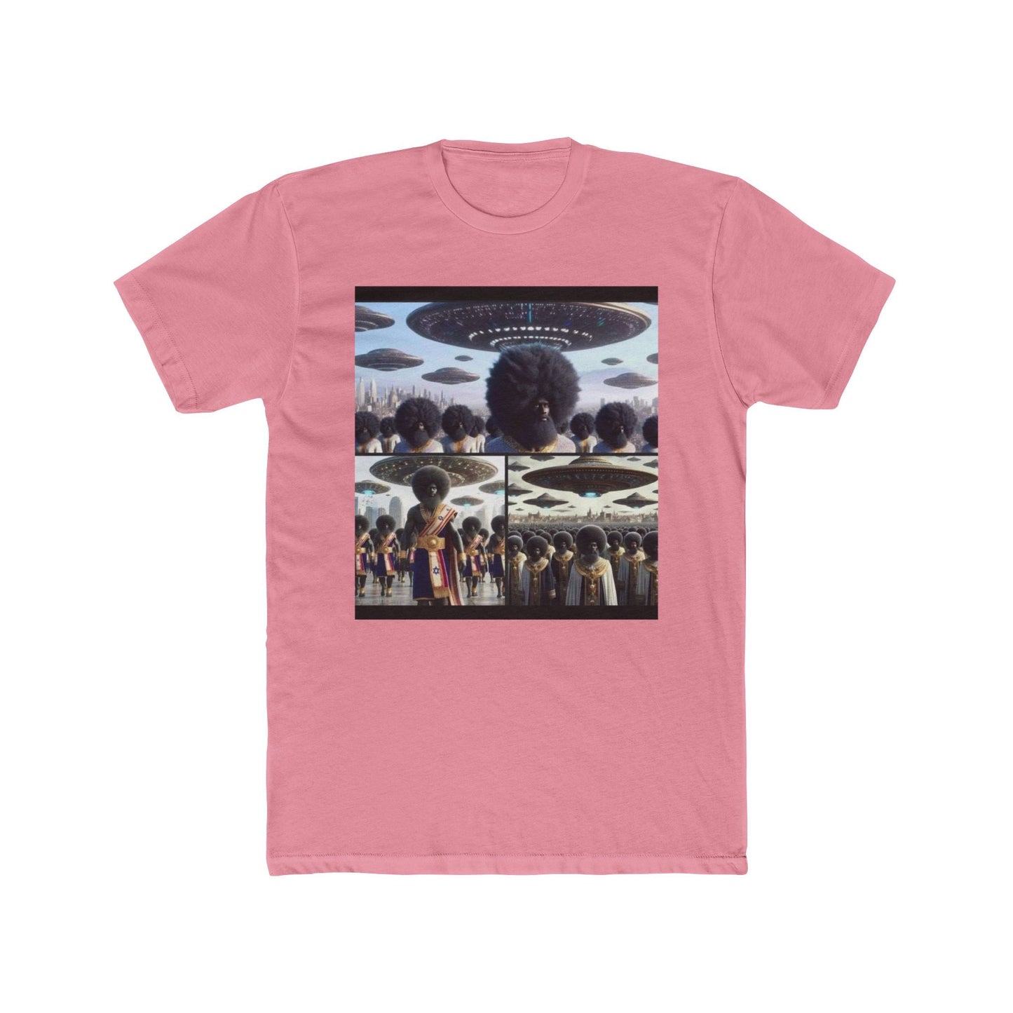 Alien Encounter Unisex Cotton Crew Tee | Sci-Fi Art T-Shirt, Unique Gift, Casual Style, Graphic Tee, Everyday Wear