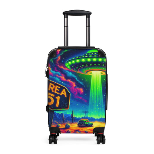 Alien Vibes Carry-On Suitcase - Colorful UFO Travel Luggage