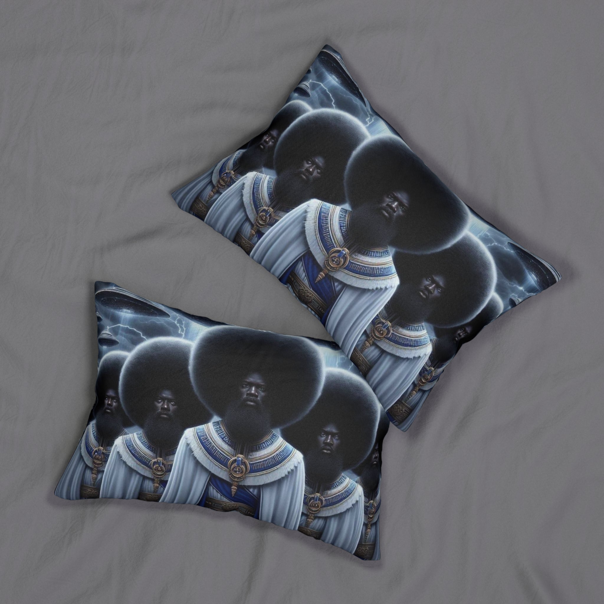 Artistic Lumbar Pillow, Ethnic Home Decor, Unique Throw Pillow, Afrocentric Pillow for Sofa, Black History Gift, Bohemian Style Accent