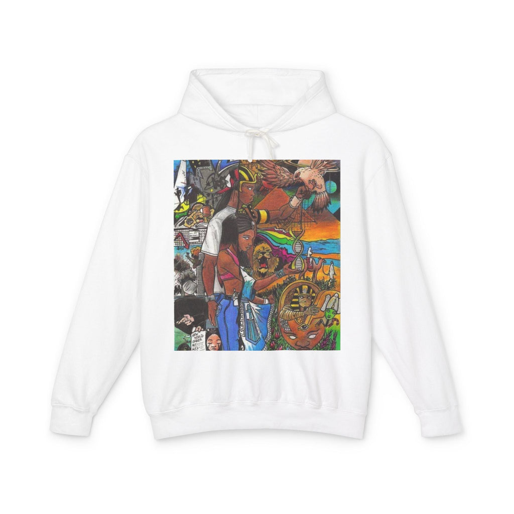 Artistic Unisex Lightweight Hooded Sweatshirt - Perfect for Casual Outings, Creative Minds, Gift Idea, Streetwear, Colorful Design