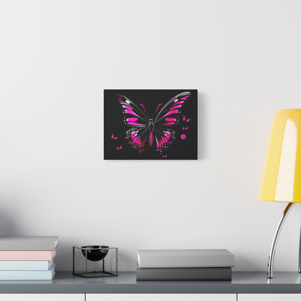Butterfly Canvas Wall Art - Vibrant Pink Butterfly Decor for Home and Office