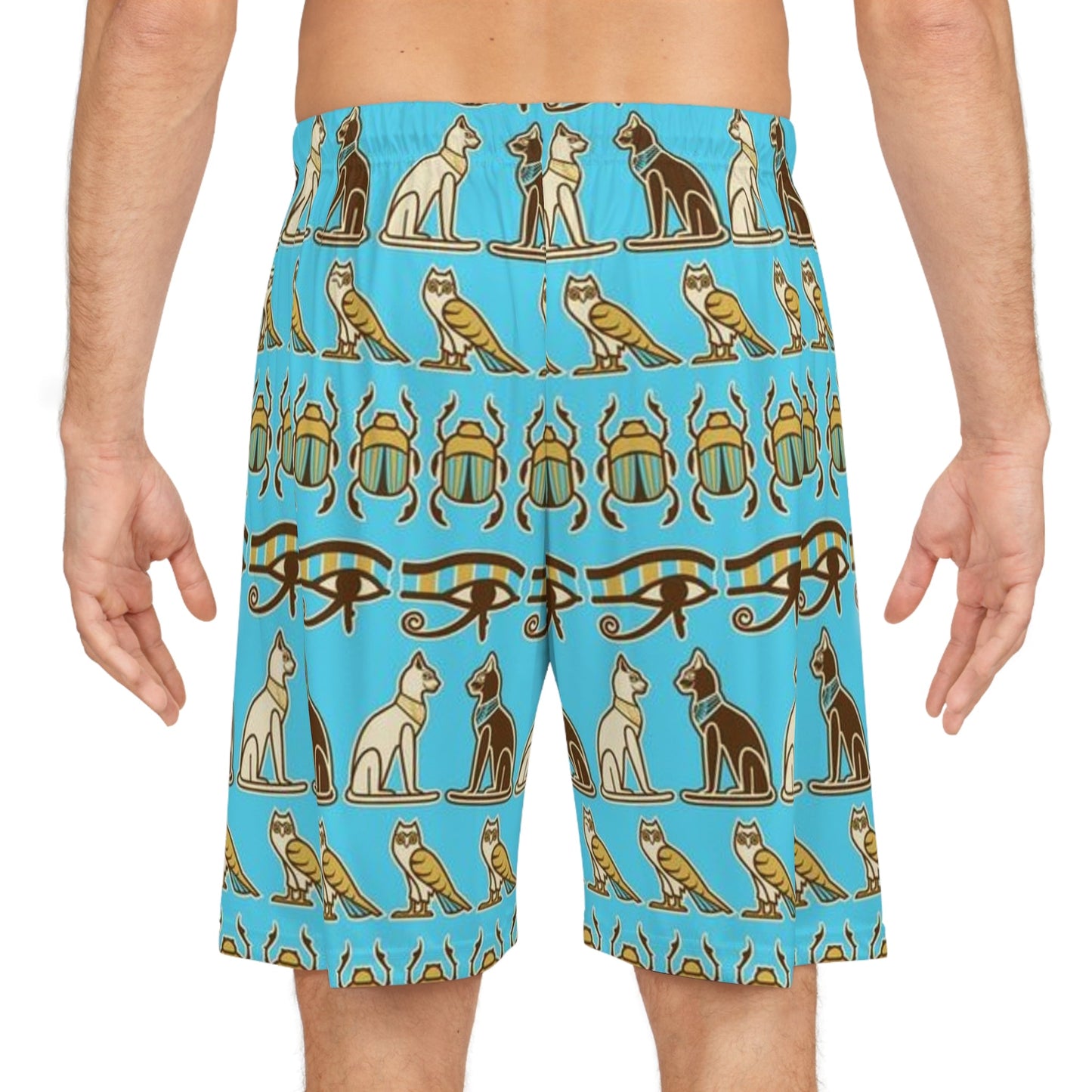 Cat-Themed Basketball Shorts, AOP Athletic Wear, Unique Sports Apparel, Perfect Gift for Cat Lovers, Summer Workout Essentials