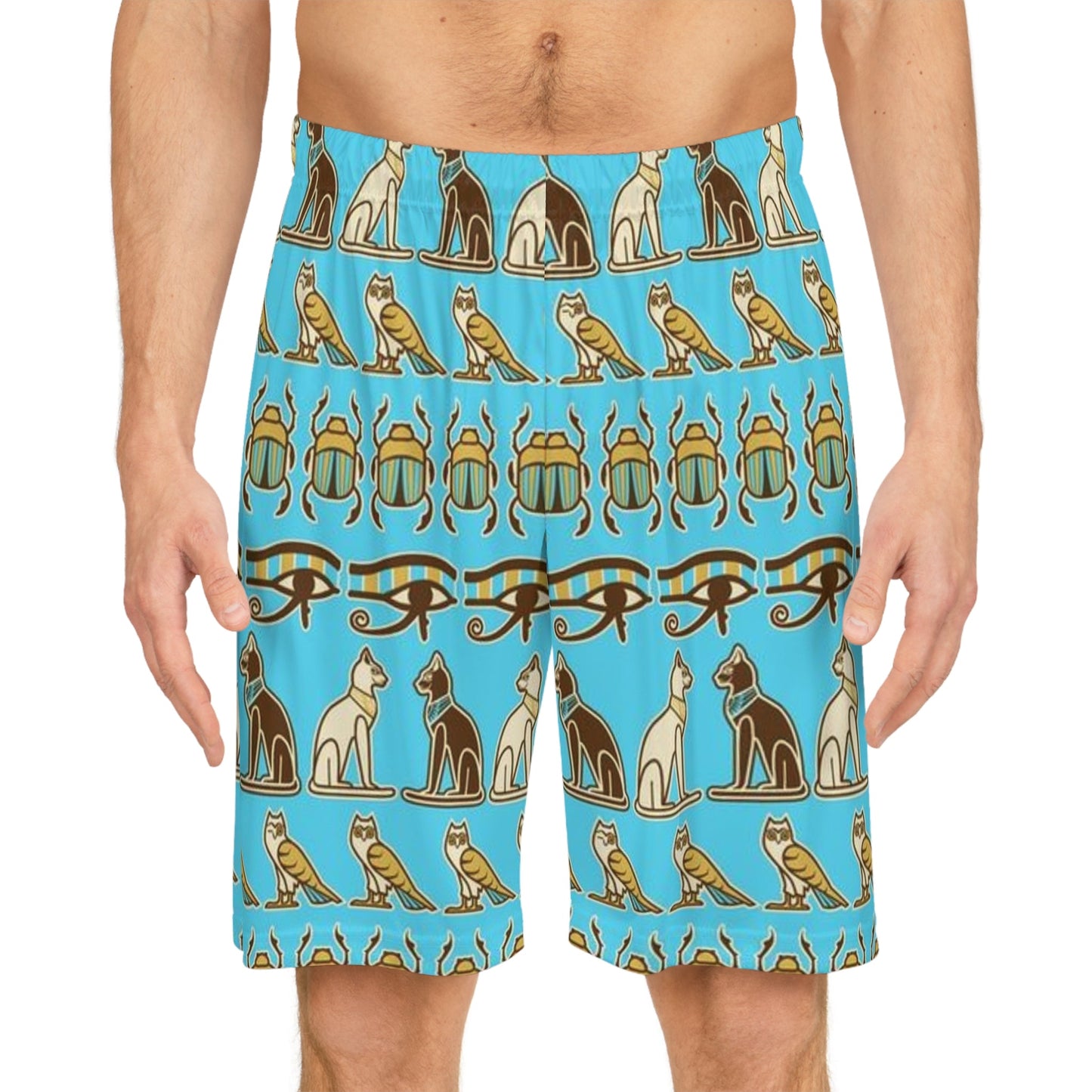 Cat-Themed Basketball Shorts, AOP Athletic Wear, Unique Sports Apparel, Perfect Gift for Cat Lovers, Summer Workout Essentials