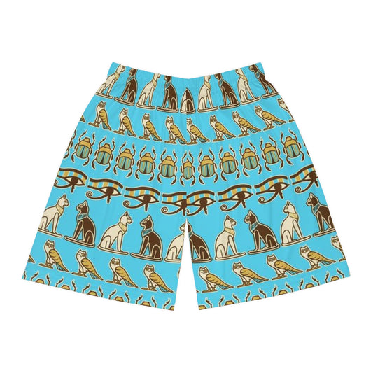 Cat-Themed Basketball Shorts, AOP Athletic Wear, Unique Sports Apparel, Perfect Gift for Cat Lovers, Summer Workout Essentials