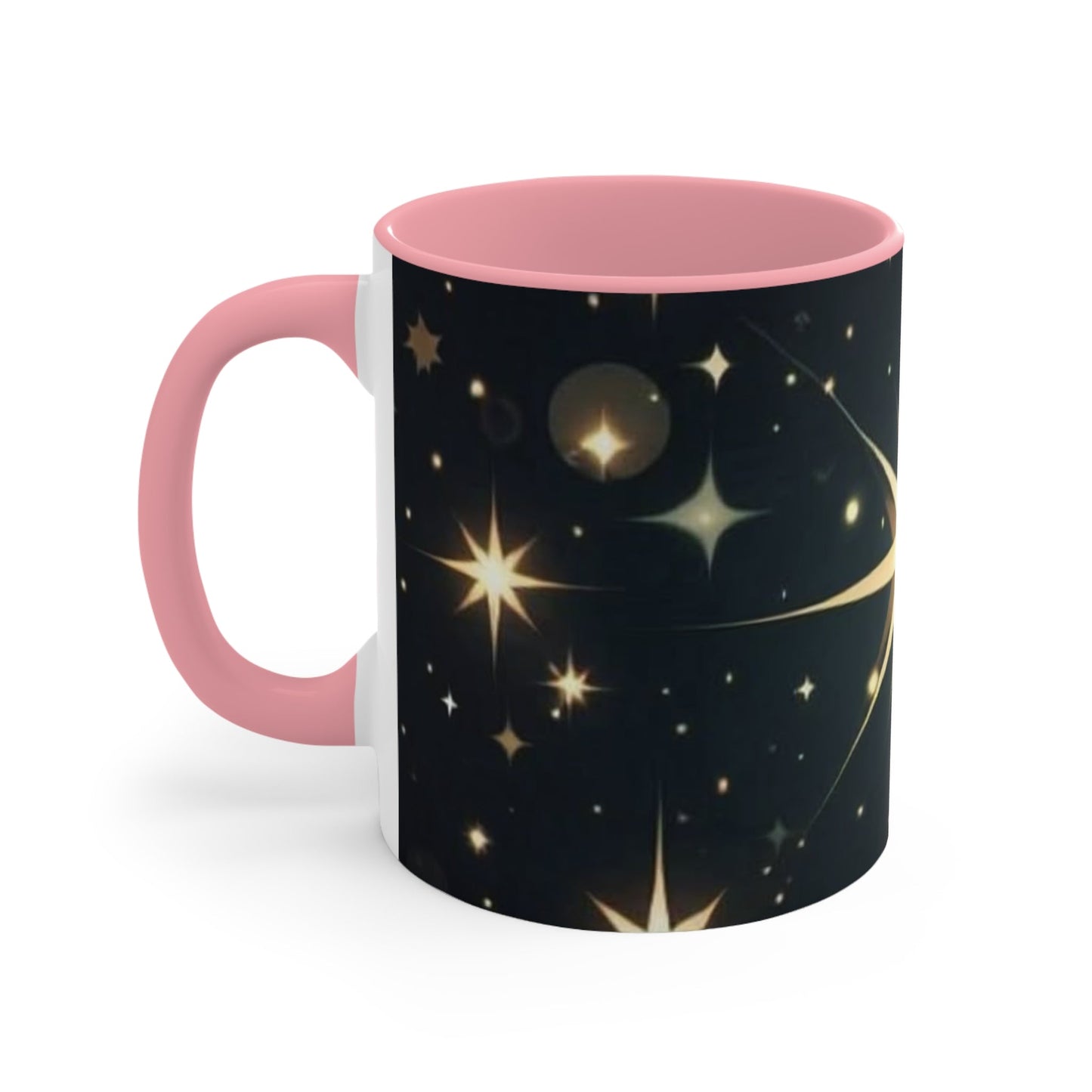 Celestial Star Accent Mug - Cosmic Coffee Cup, Stargazer Gift, Galaxy-Themed Drinkware, Perfect for Space Lovers, Birthday, Holiday