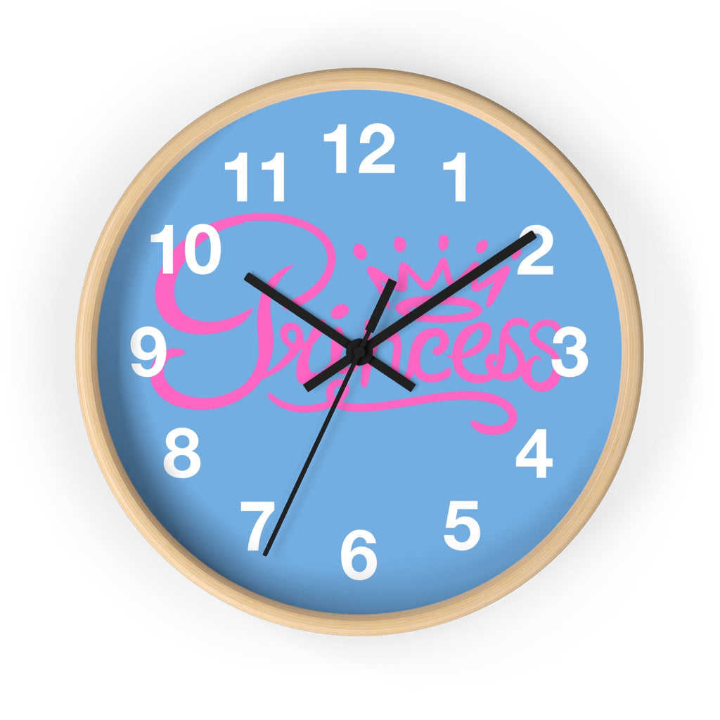 Charming Princess Wall Clock - Kids Room Decor, Gift for Little Girls, Pink Crown Design, Playful Nursery Accessory, Bedroom Wall Art