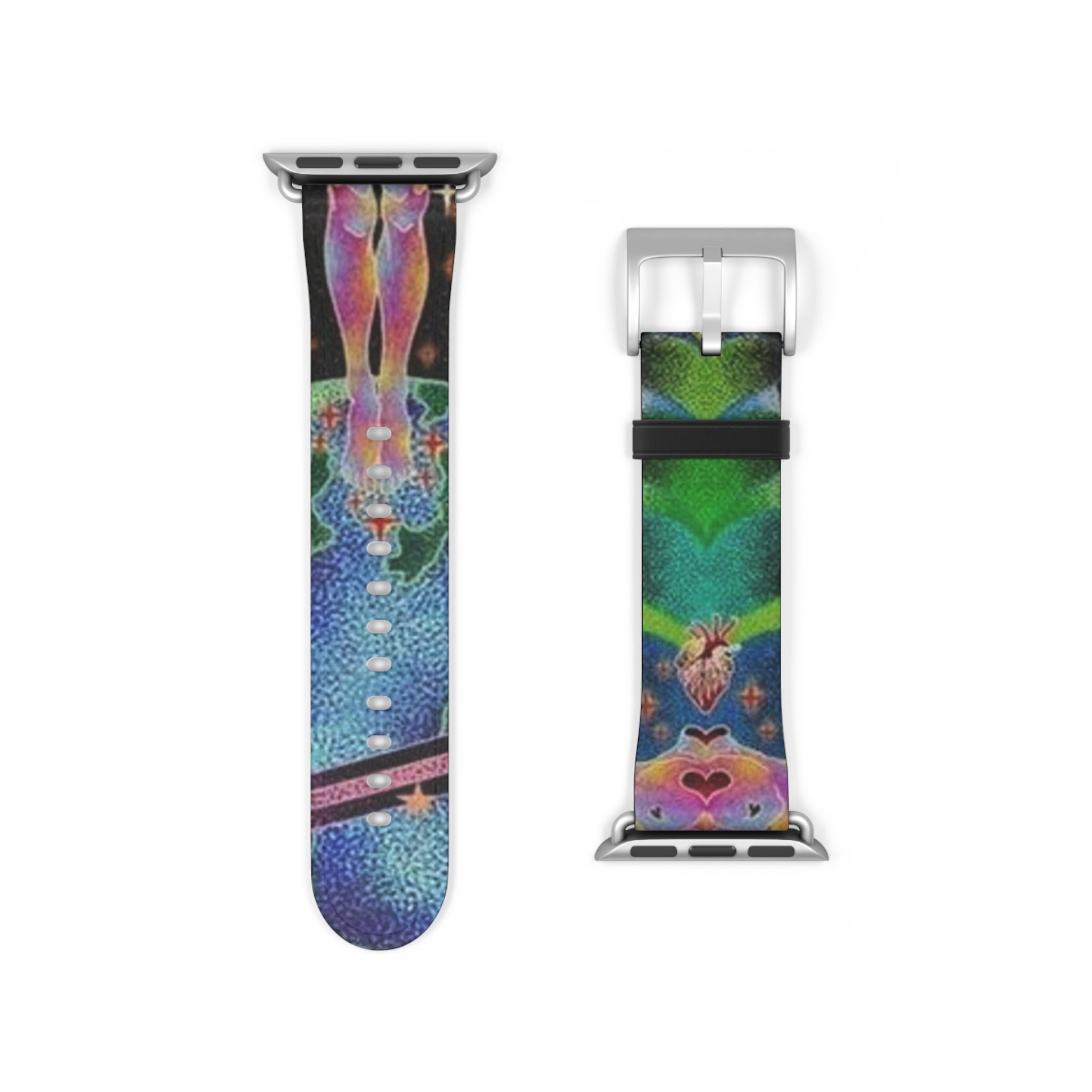 Colorful Artistic Watch Band for Fitness & Everyday Style, Apple Watch Strap, Vibrant Accessory for Yoga and Sports, Gift for Her