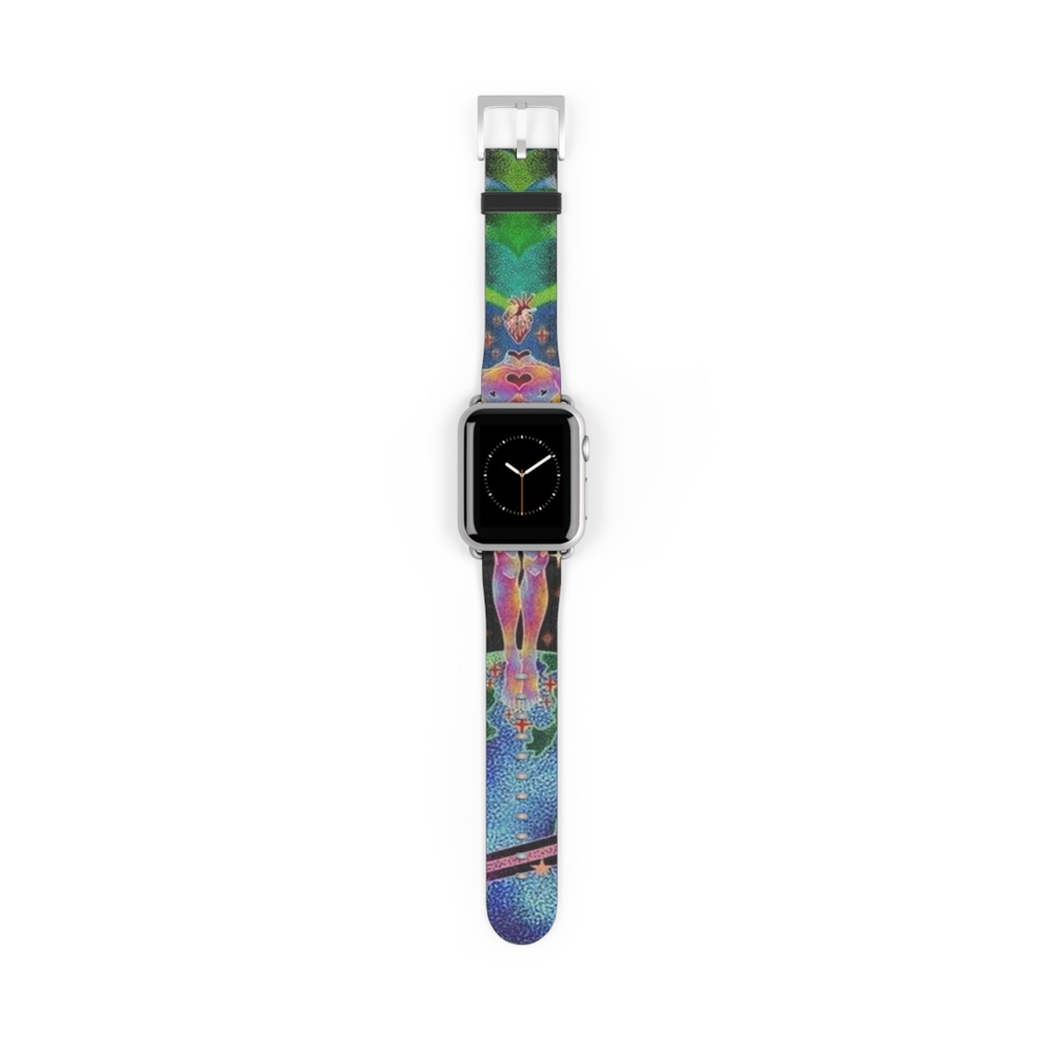 Colorful Artistic Watch Band for Fitness & Everyday Style, Apple Watch Strap, Vibrant Accessory for Yoga and Sports, Gift for Her