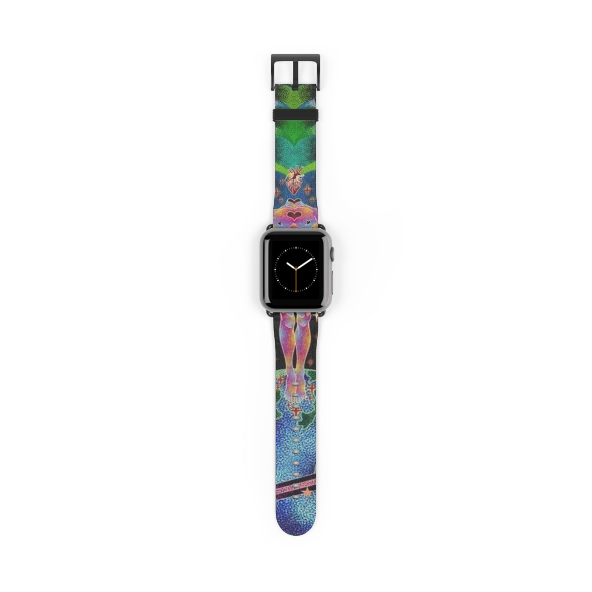 Colorful Artistic Watch Band for Fitness & Everyday Style, Apple Watch Strap, Vibrant Accessory for Yoga and Sports, Gift for Her