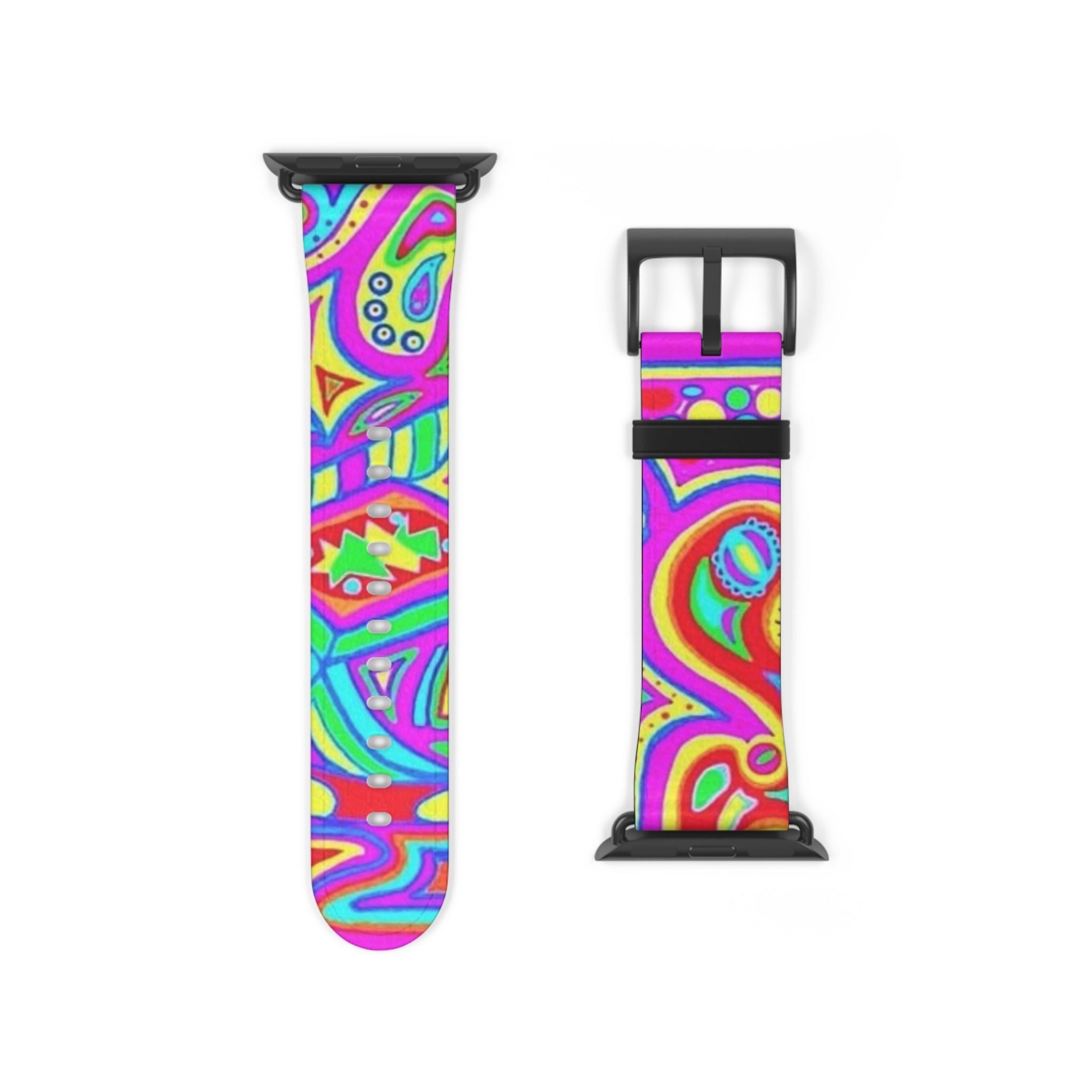 Colorful Bohemian Watch Band, Stylish Smartwatch Strap, Funky Accessory for Festival Lovers, Vibrant Wristband for Everyday Wear, Perfect