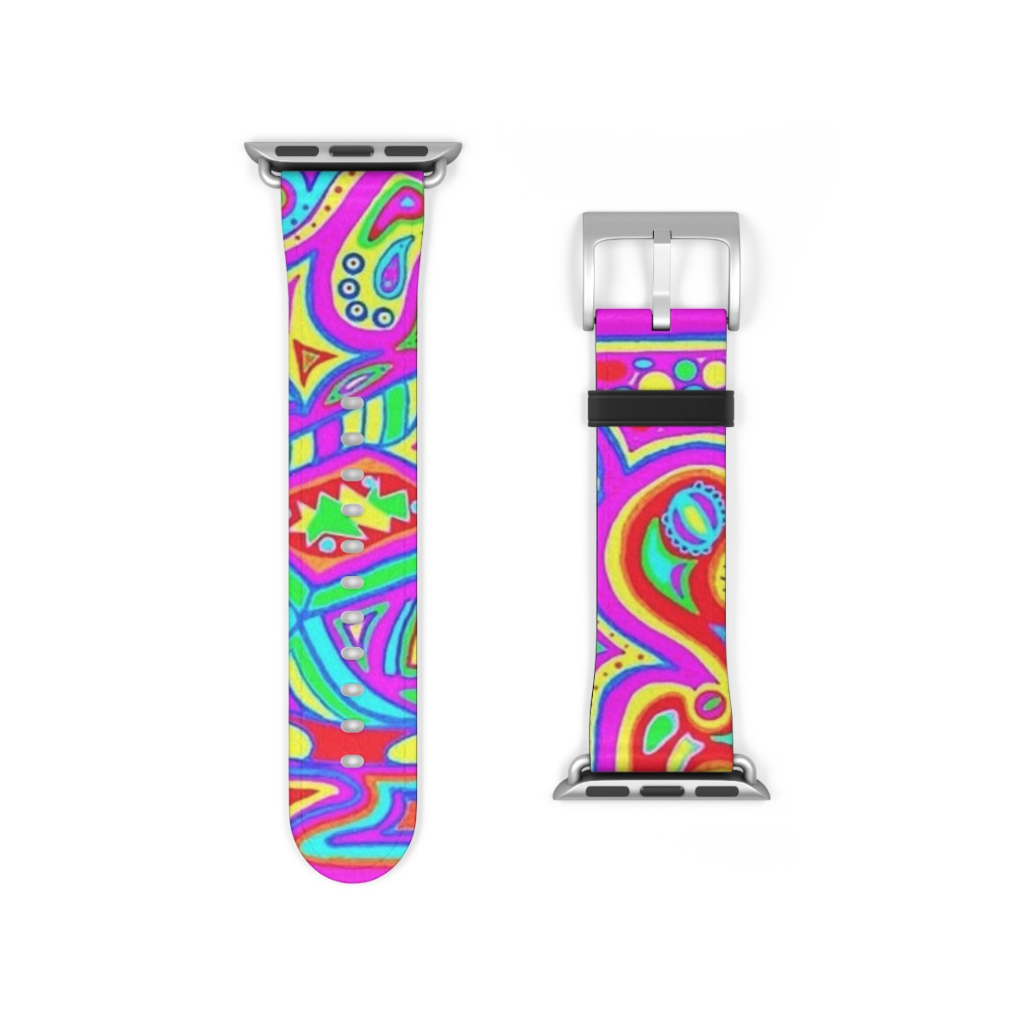 Colorful Bohemian Watch Band, Stylish Smartwatch Strap, Funky Accessory for Festival Lovers, Vibrant Wristband for Everyday Wear, Perfect