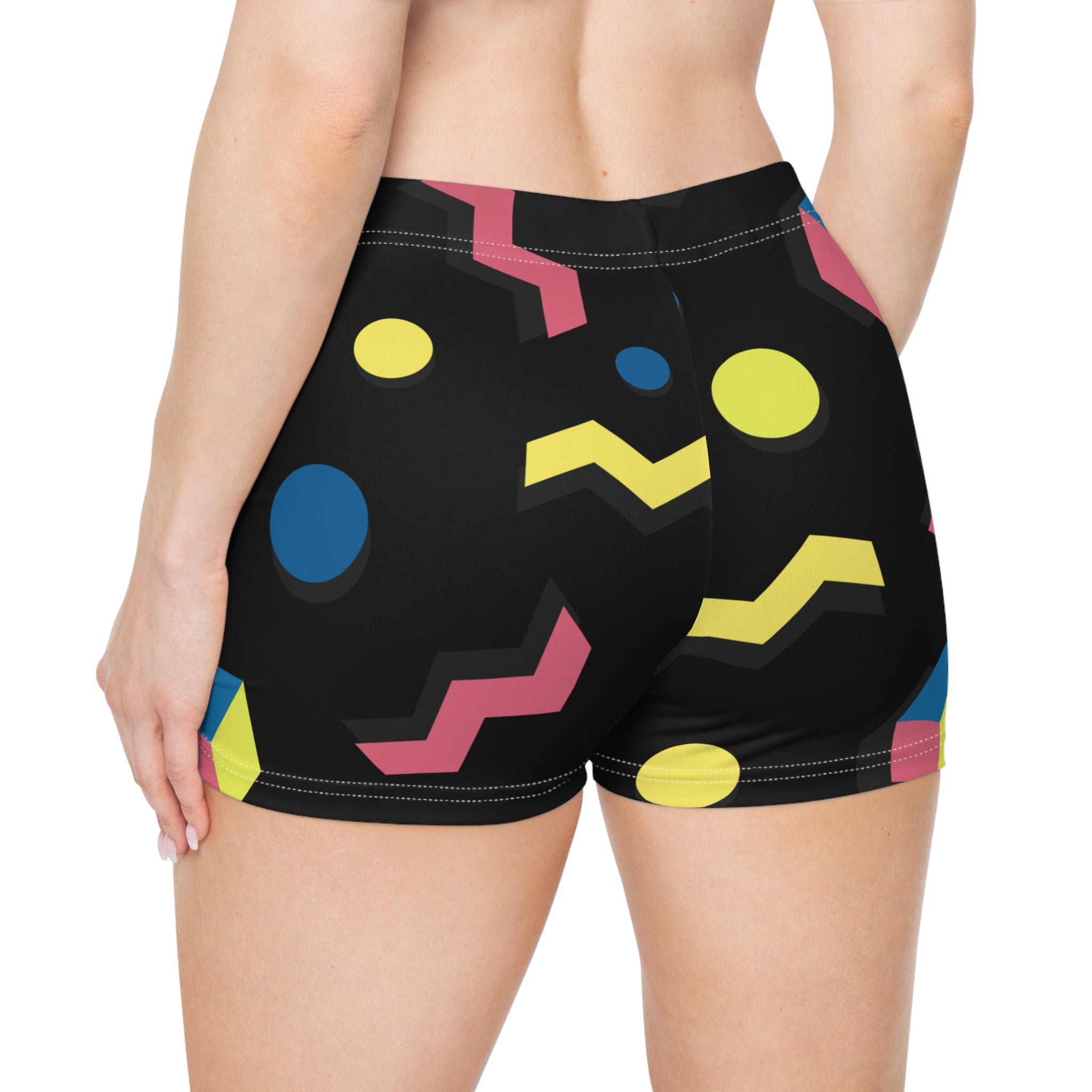 Colorful Geometric Women's Shorts for Summer Fun
