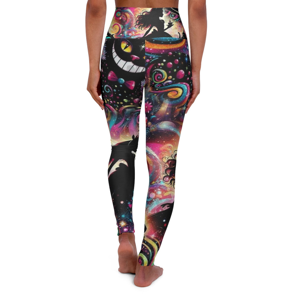 Colorful High Waisted Yoga Leggings, Dreamy Fitness Tights, Bohemian Activewear, Festival Leggings, Gift for Yogis