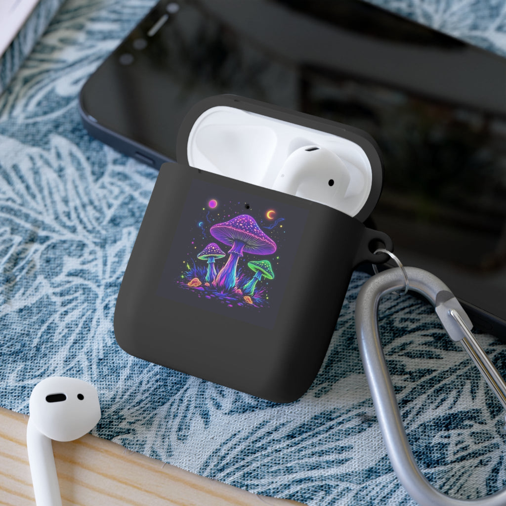 Colorful Mushroom AirPods Case Cover, Unique Gift, Trendy Tech Accessory, Festival Vibes, Artistic Design