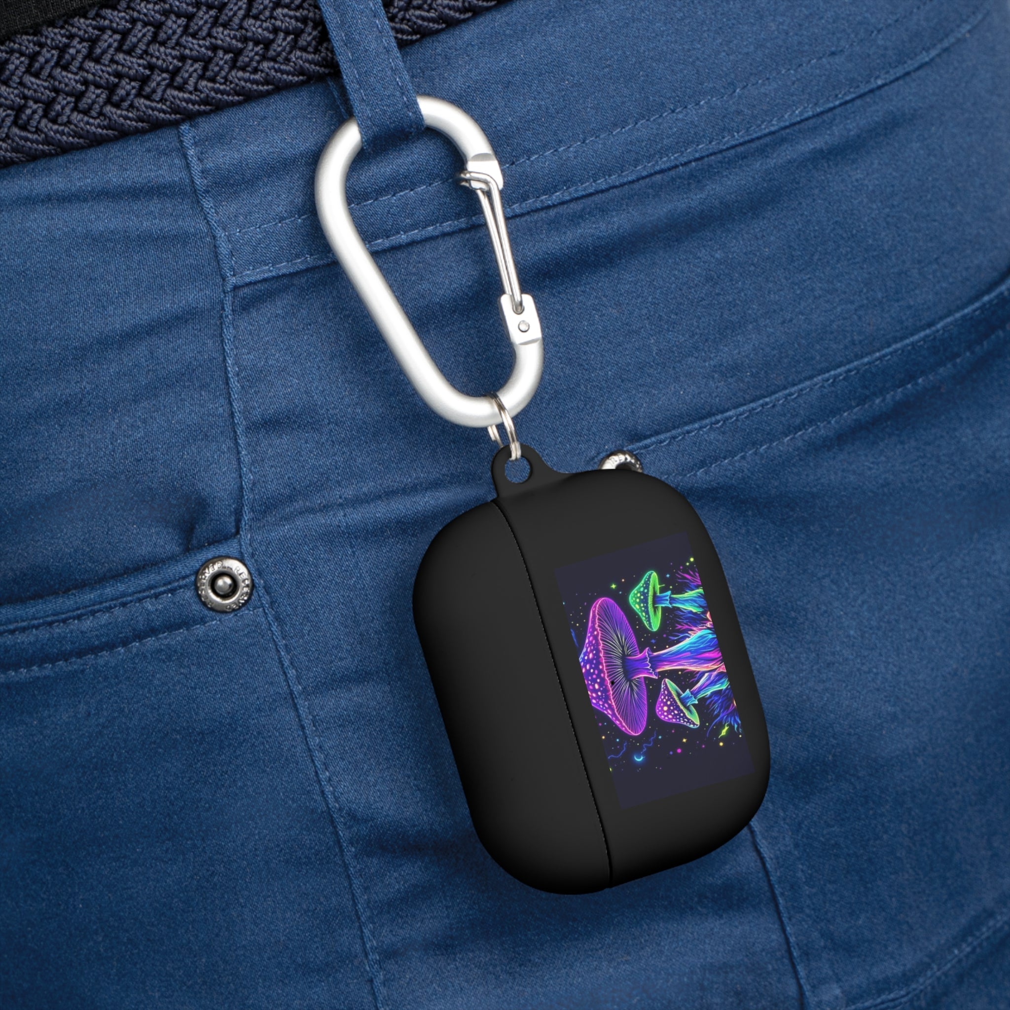 Colorful Mushroom AirPods Case Cover, Unique Gift, Trendy Tech Accessory, Festival Vibes, Artistic Design