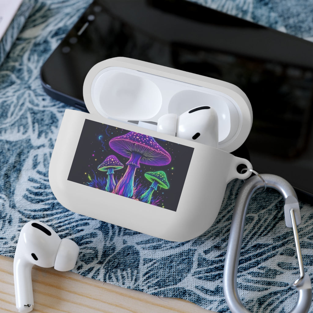 Colorful Mushroom AirPods Case Cover, Unique Gift, Trendy Tech Accessory, Festival Vibes, Artistic Design